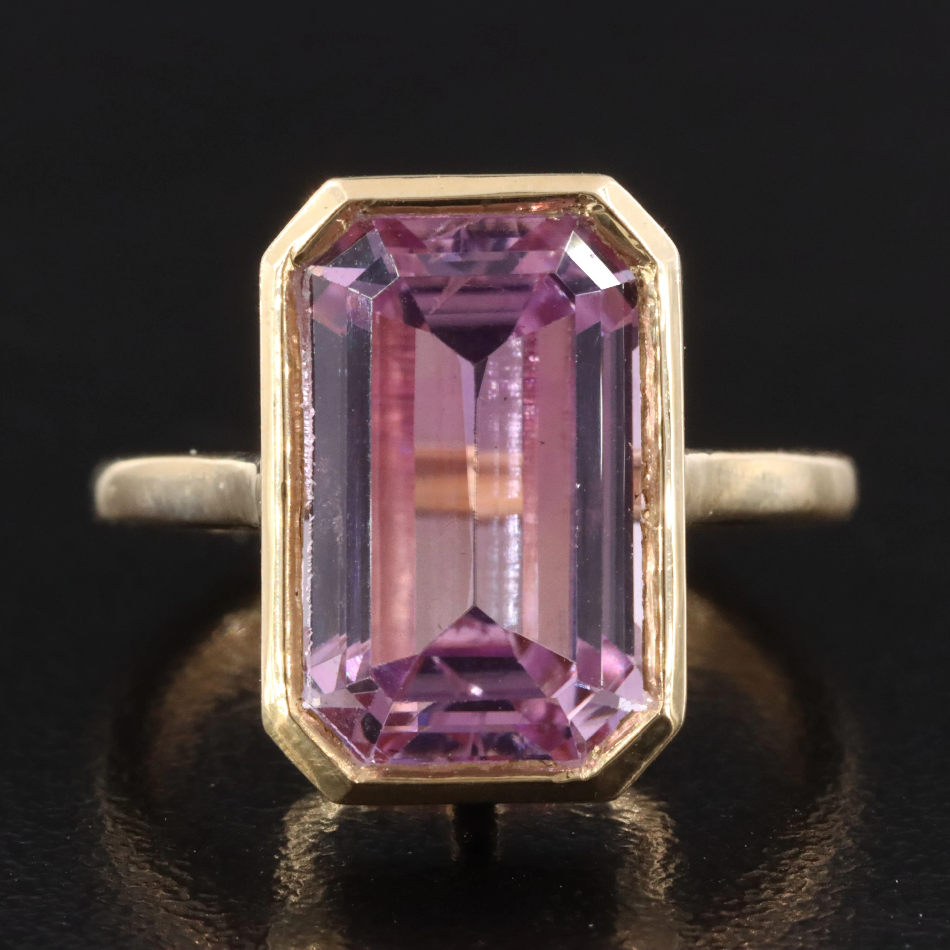 14K 7.99 CT Kunzite Solitaire Ring