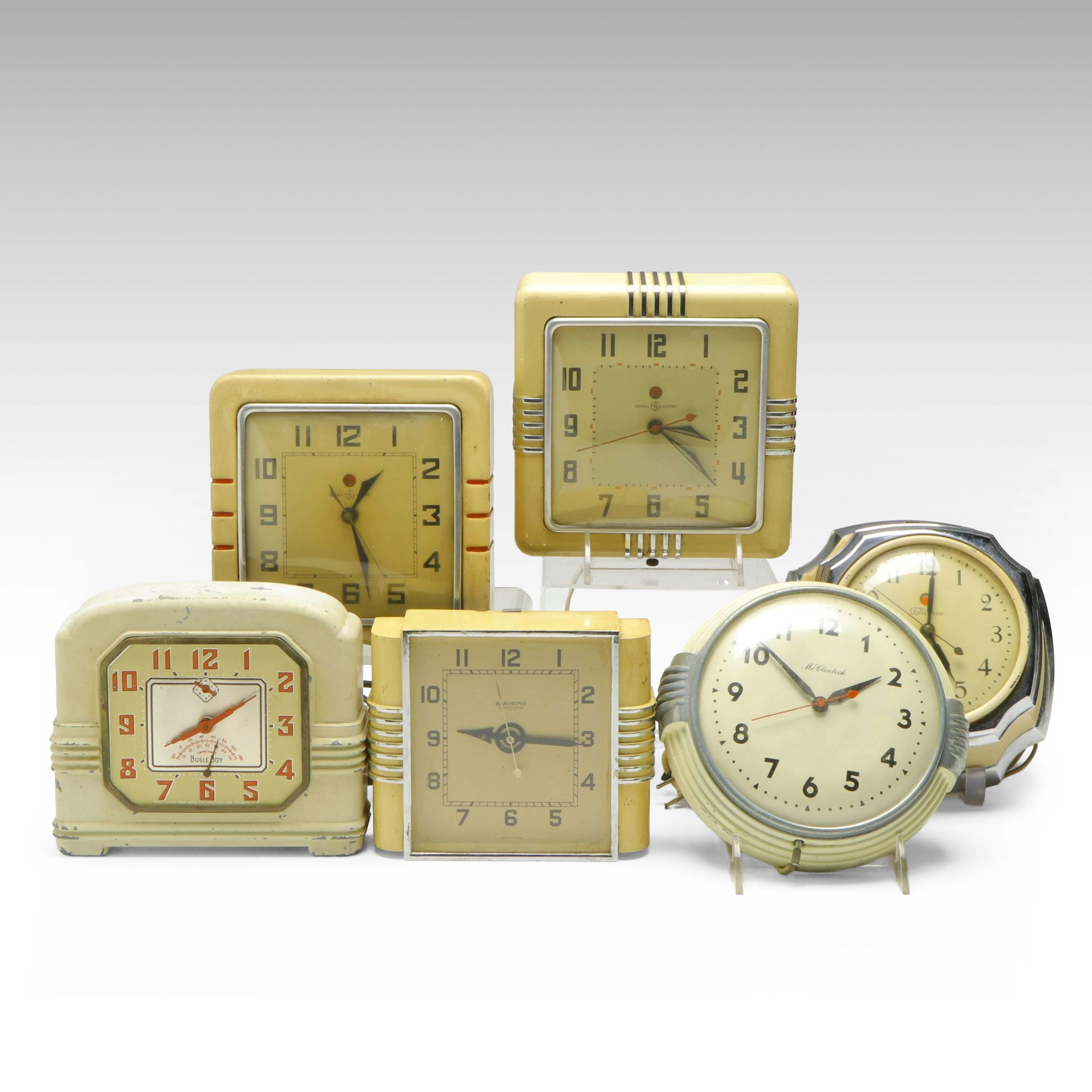 Vintage Telechron, McClintock, General Electric and More Wall Clocks