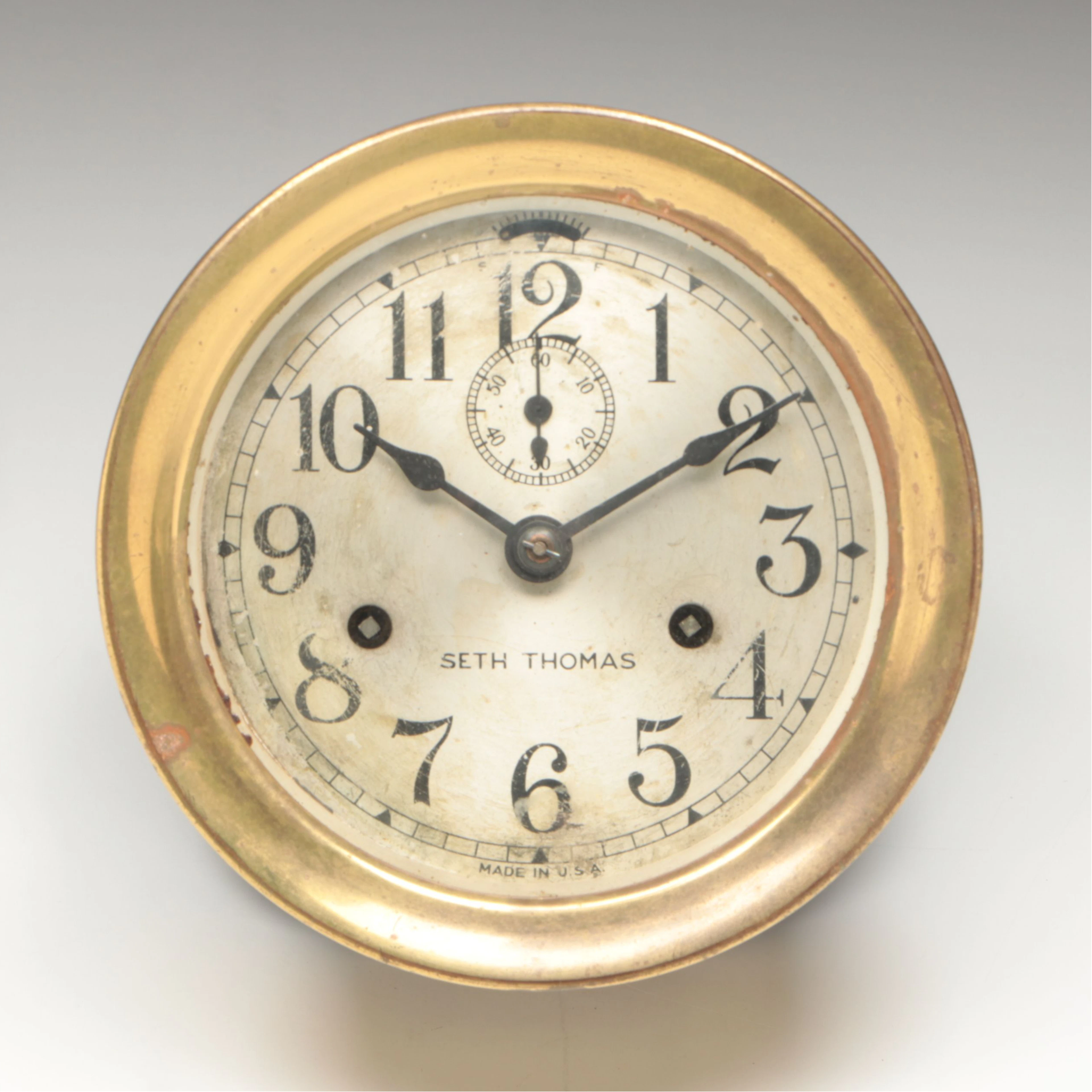 Seth Thomas Brass Nautical Clock
