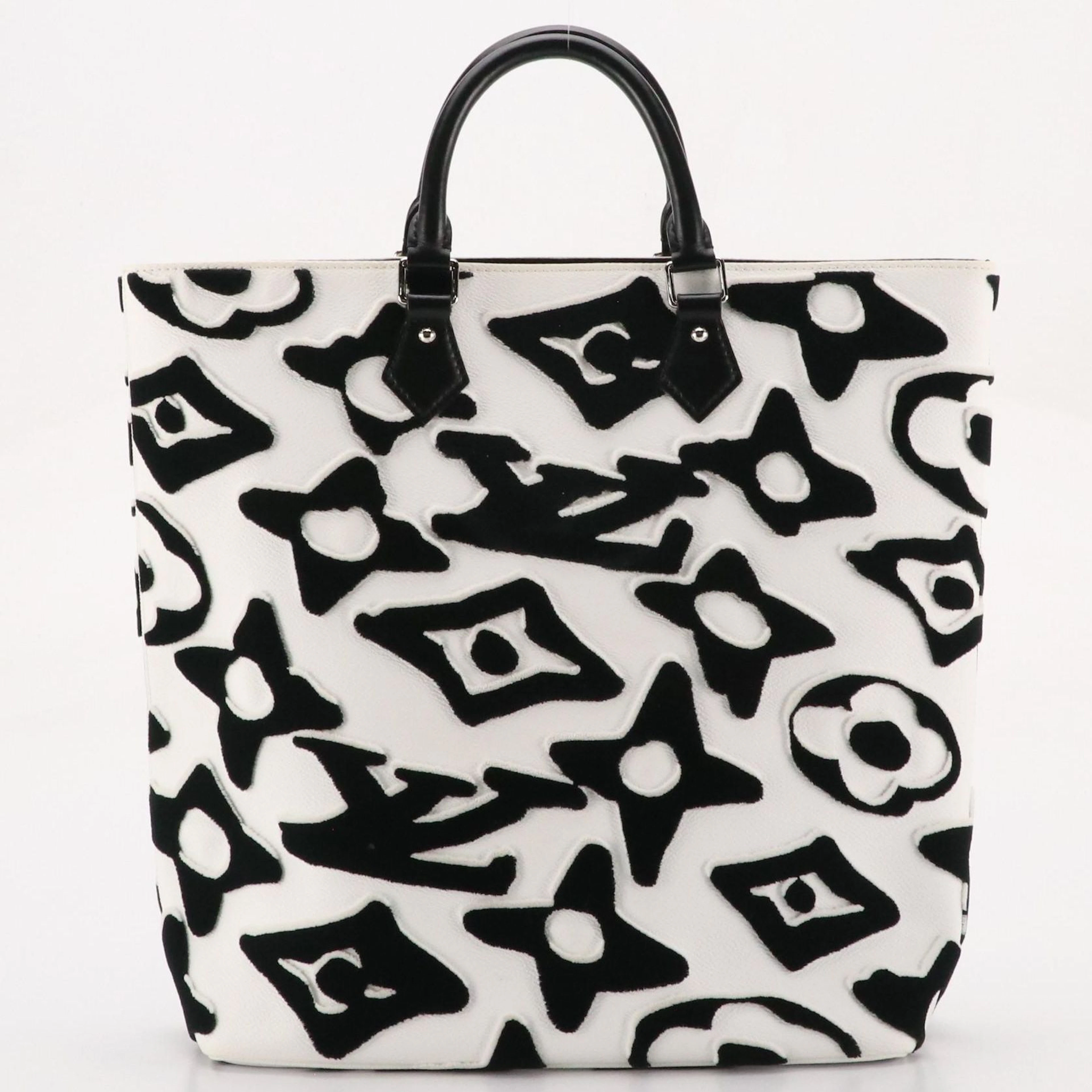 Louis Vuitton x Urs Fischer Cabas Tote in Black/White Tufted Monogram & Leather