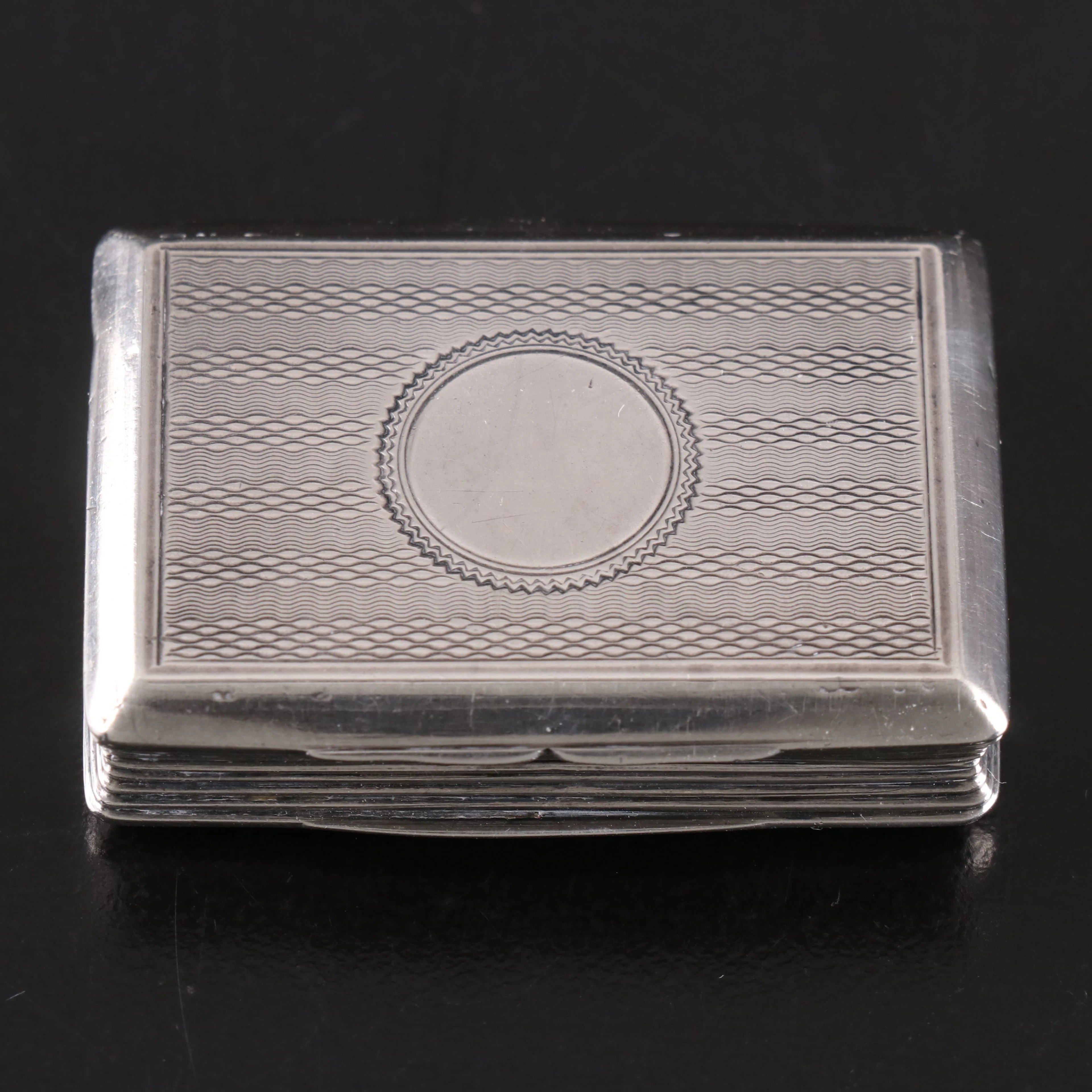 English Sterling Silver Vinaigrette Box, 19th Century