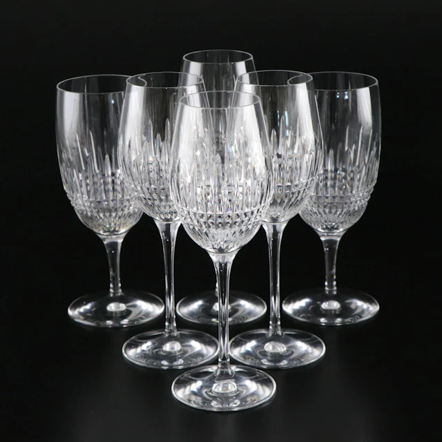 Waterford "Lismore Diamond Essence" Crystal Iced Tea and Wine Glasses