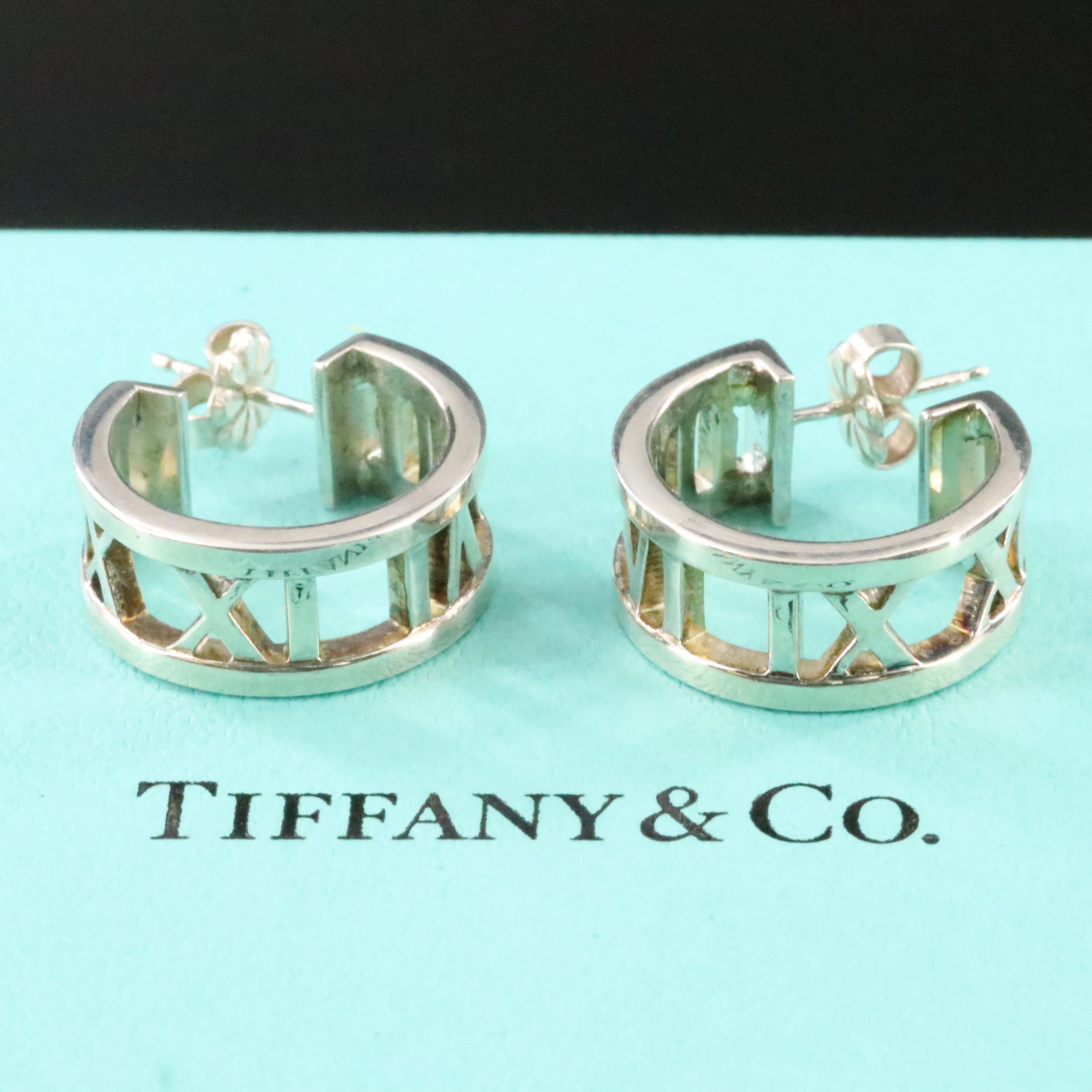 Tiffany & Co. Atlas Sterling Hoop Earrings