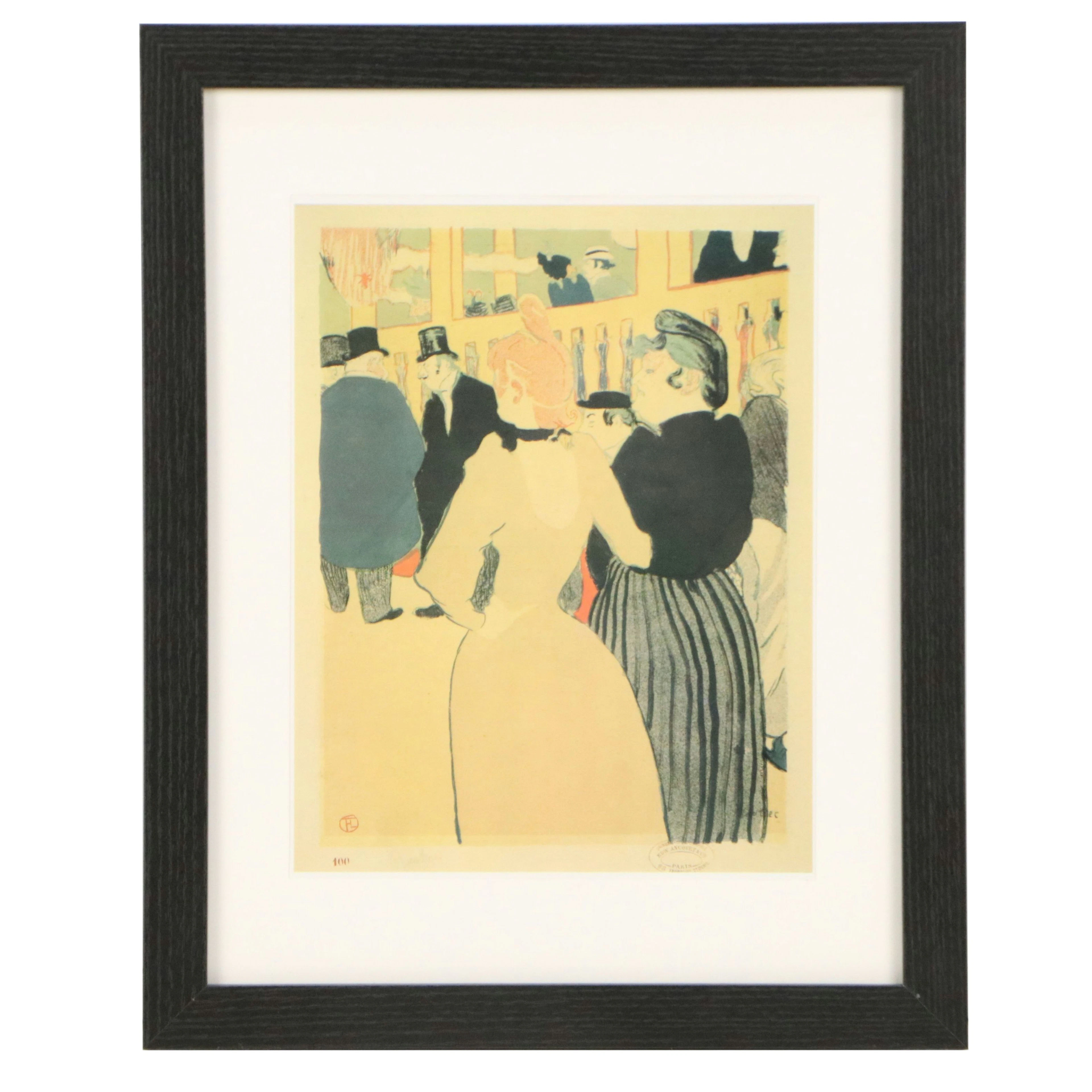 Offset Lithograph After Henri de Toulouse-Lautrec "La Goulue and her Sister"