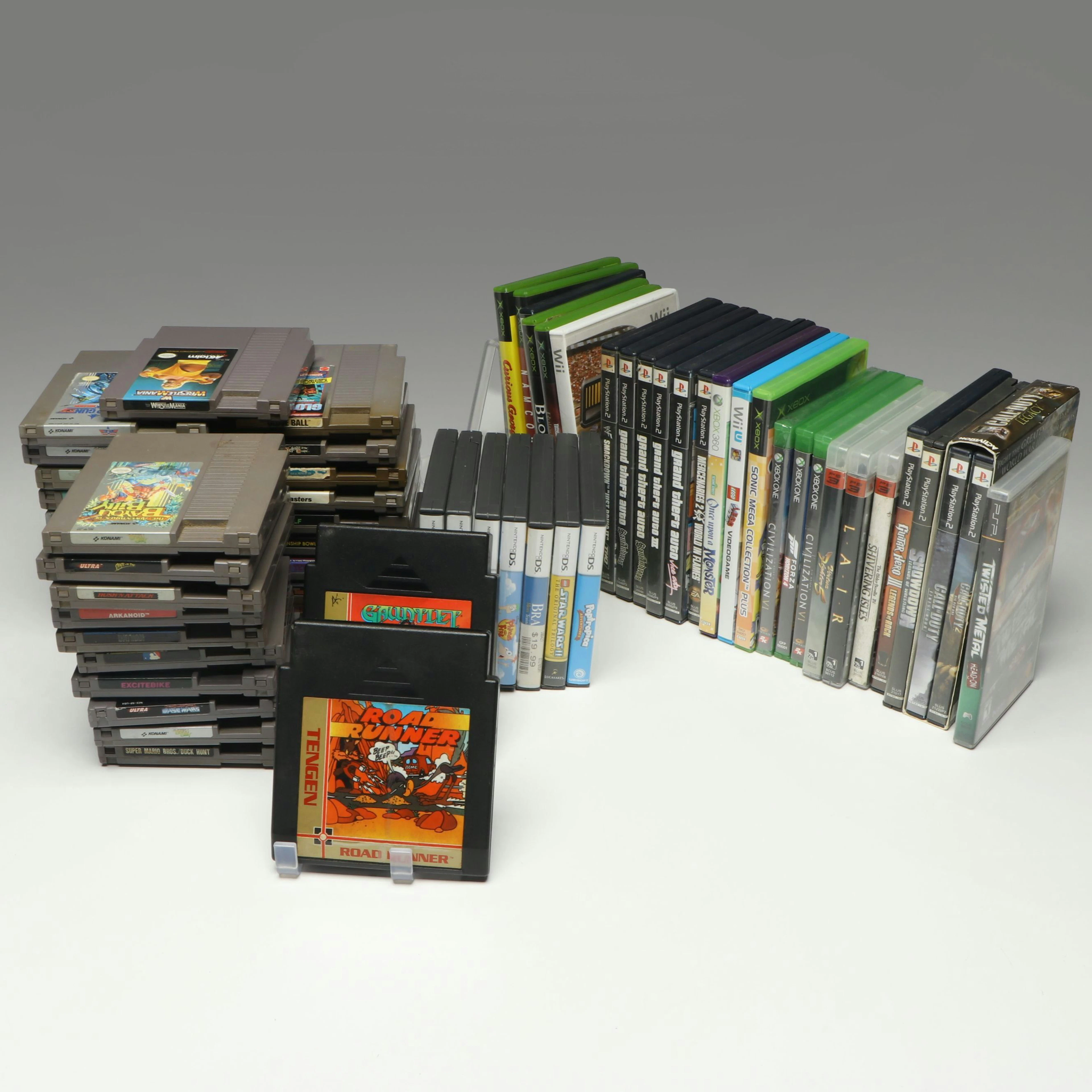 Nintendo NES Game Paks, with PlayStation II, Xbox and More Video Games
