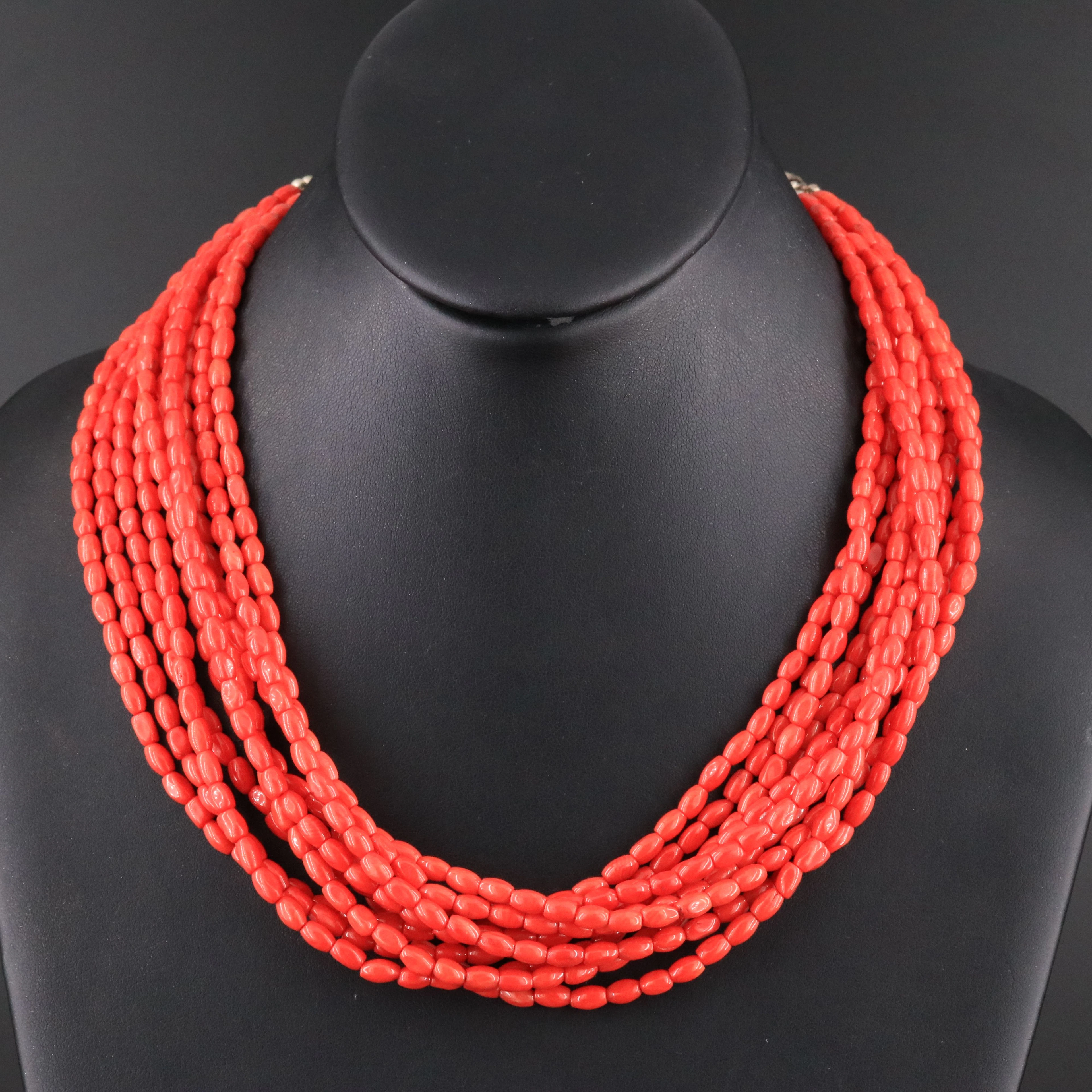 Desert Rose Trading Coral Torsade with Sterling Clasp