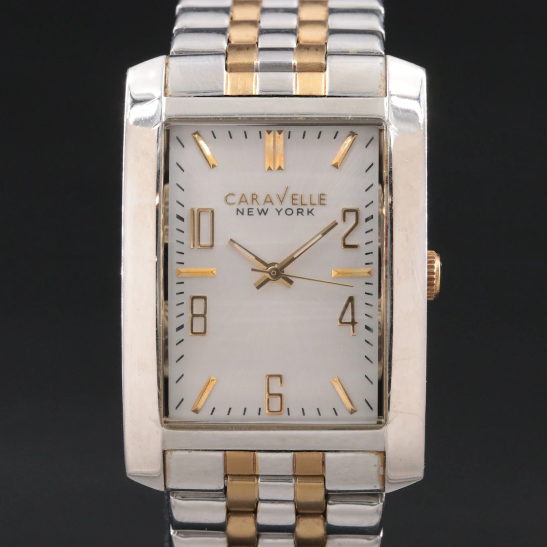 Caravelle New York Two Tone Quartz Dress Watch