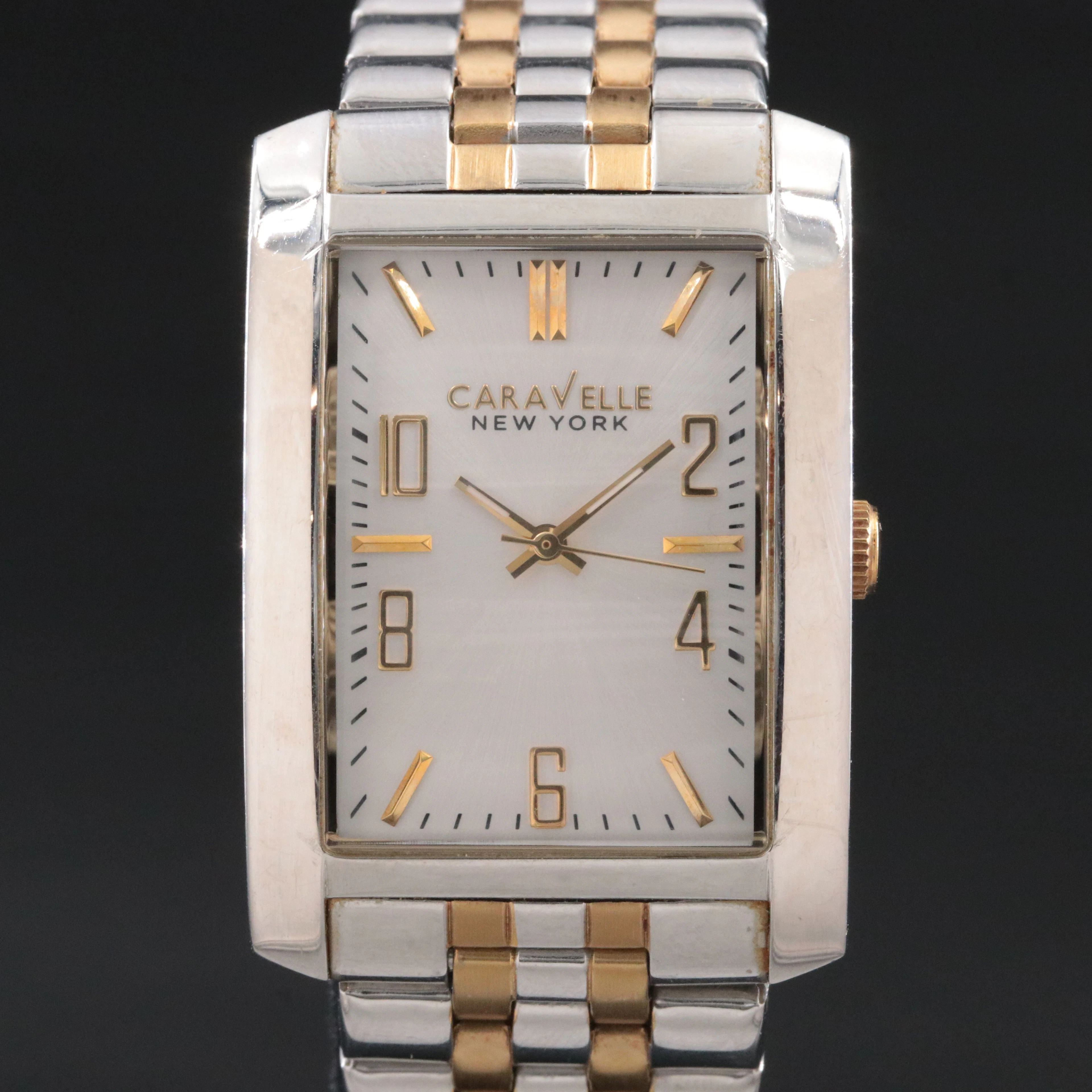 Caravelle New York Two Tone Quartz Dress Watch