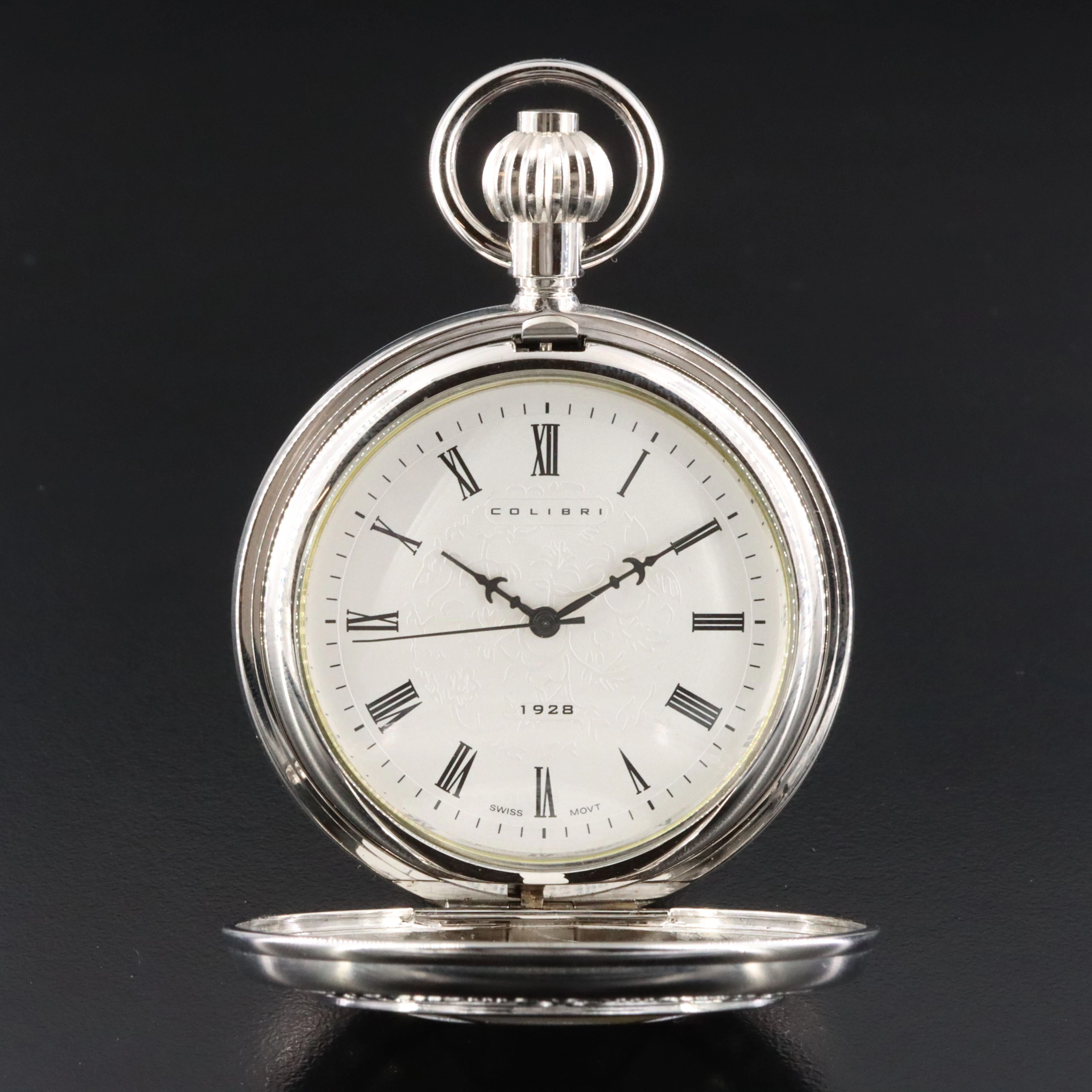 Colibri 1928 Limited Edition Silver Tone Mother-of-Pearl Stem Wind Pocket Watch