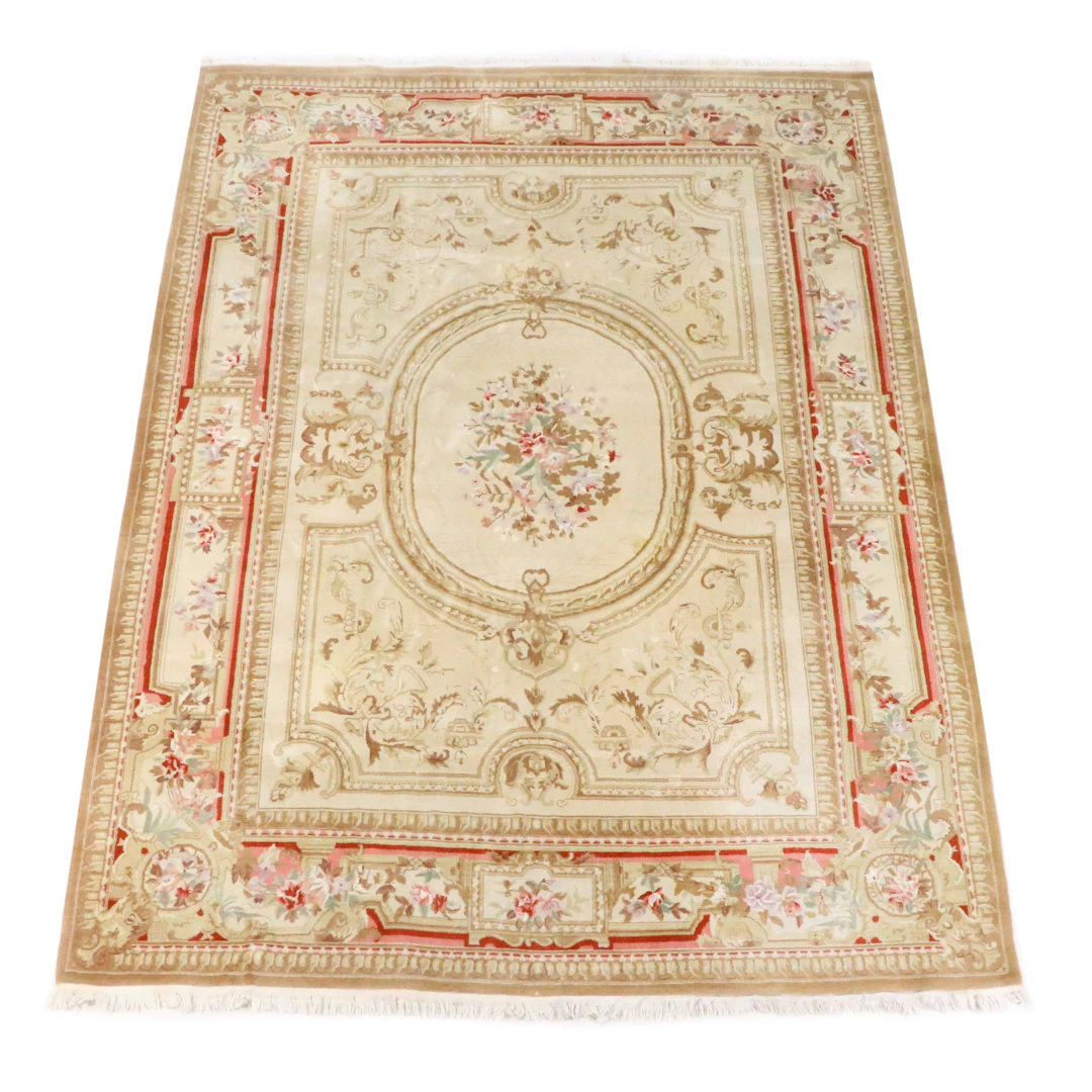 8'7 x 11'9 Hand-Knotted Savonnerie Style Area Rug
