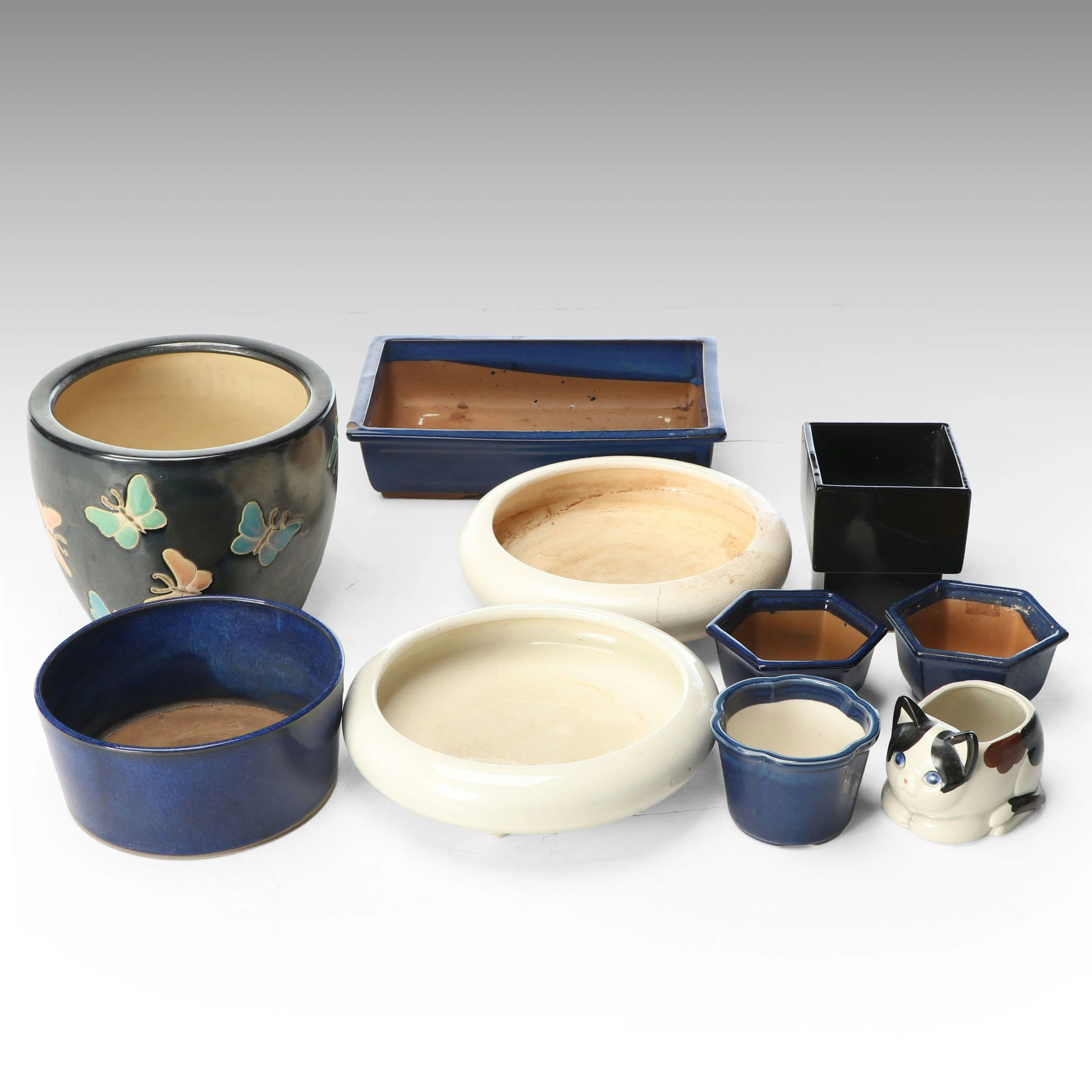 Japanese with Other Ceramic Vases and Planters, Mid to Late 20th Century