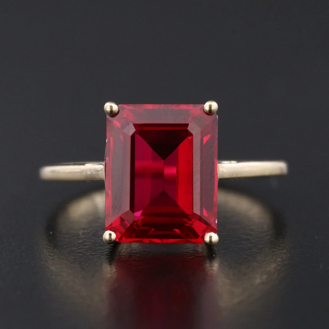 14K Ruby Solitaire Ring
