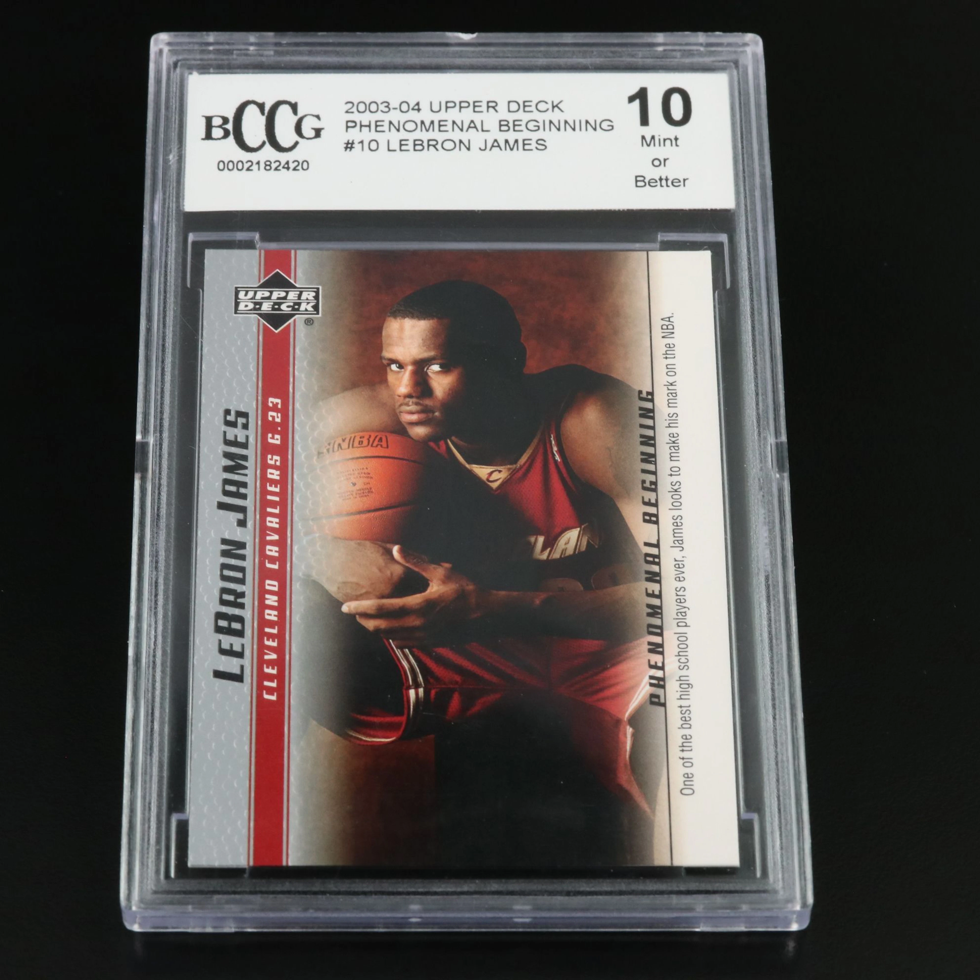 2003-04 Upper Deck LeBron James Phenomenal Beginning Card Graded BCCG 10