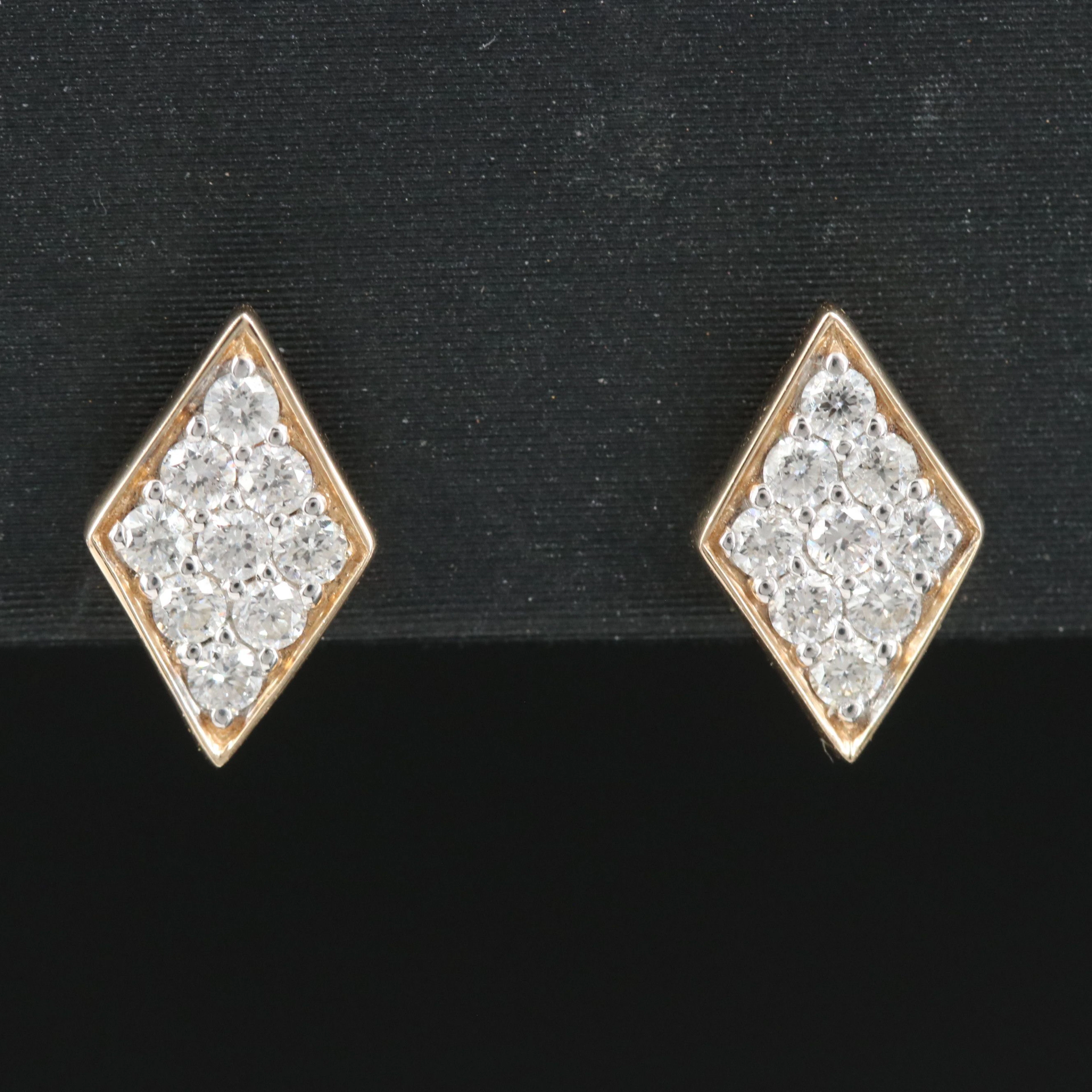 14K 0.27 CTW Diamond Pavé Earrings