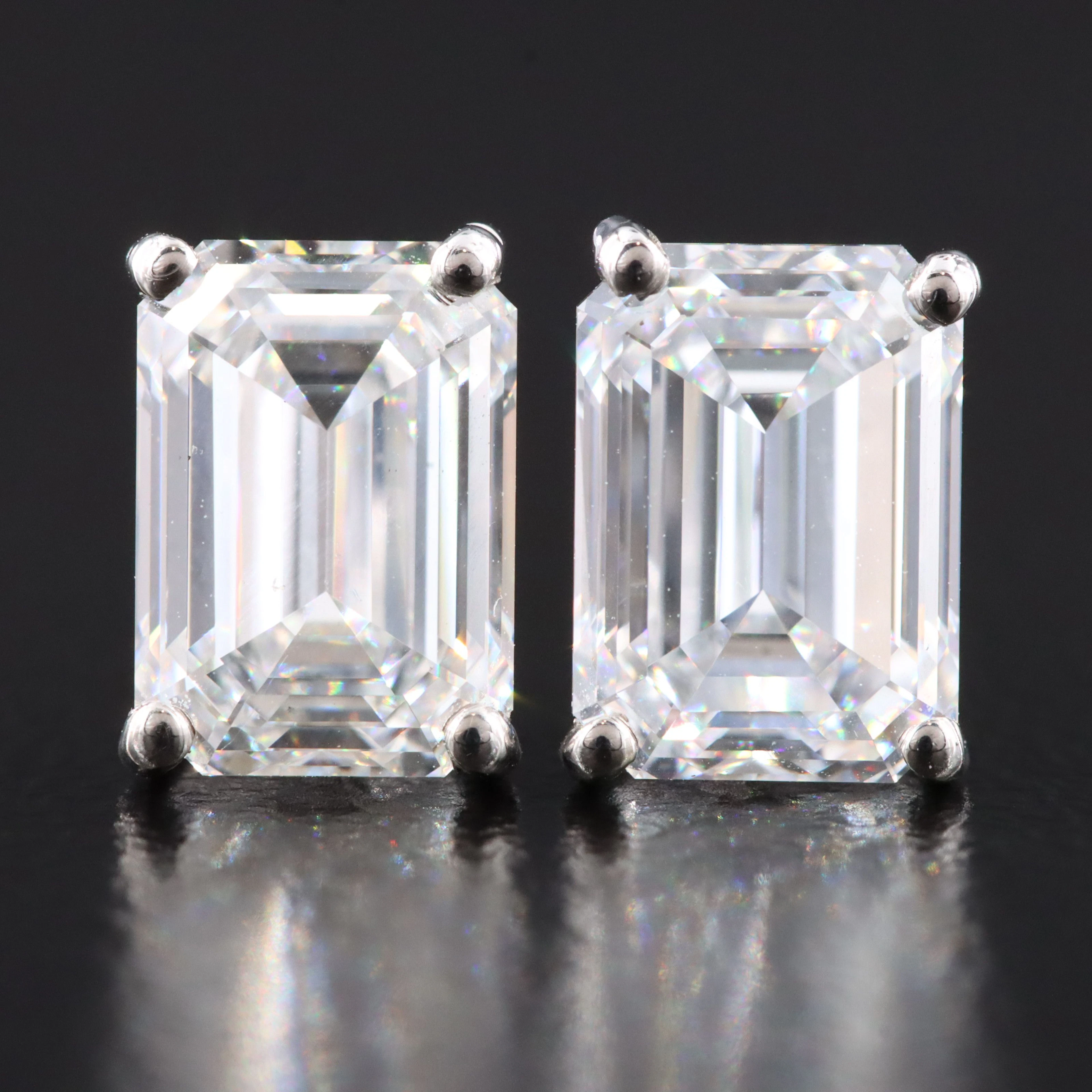 14K 3.10 CTW Lab Grown Diamond Earrings with IGI Report