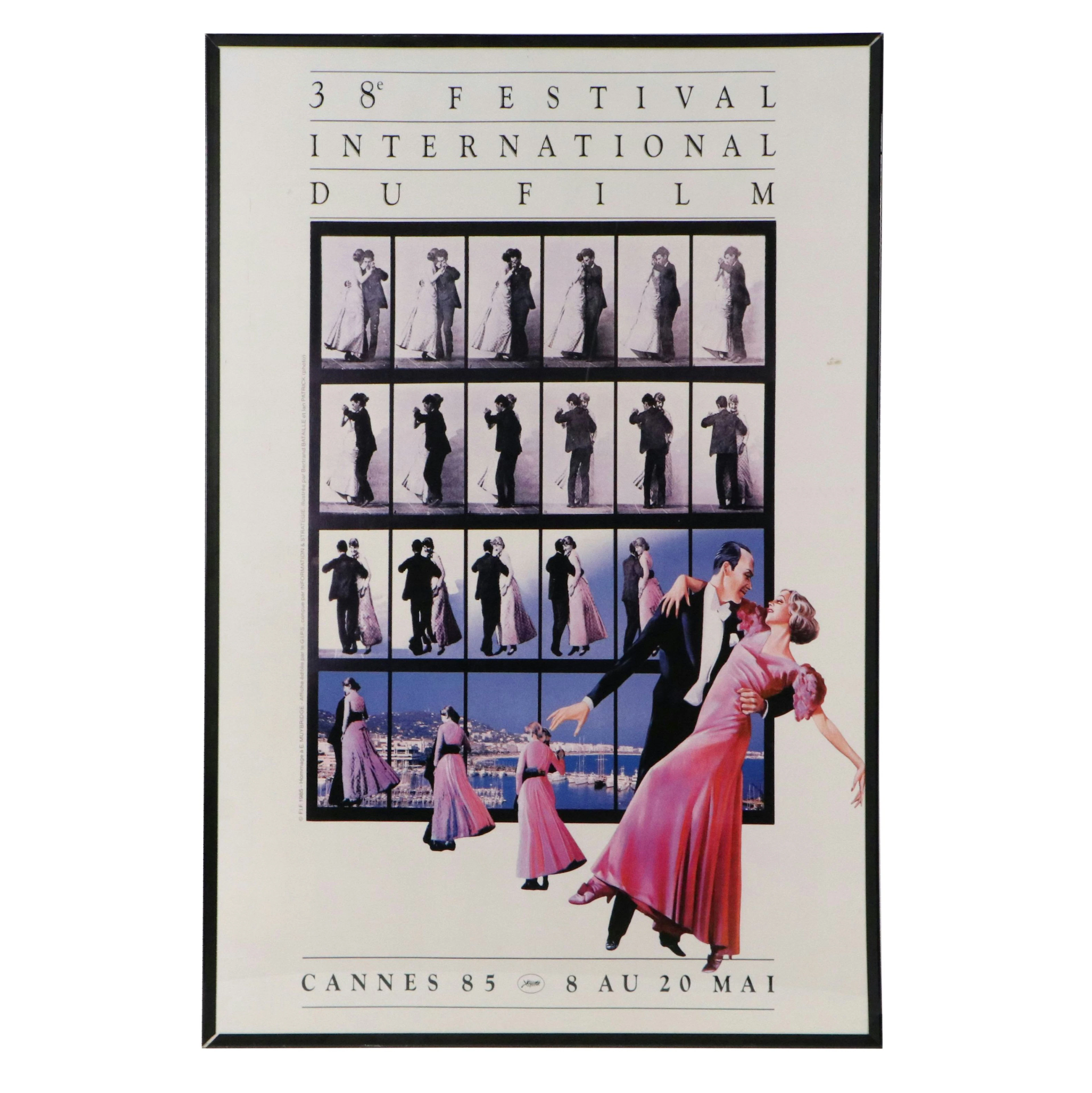 After Bataille and Patrick Offset Lithograph Cannes Film Festival Poster, 1985