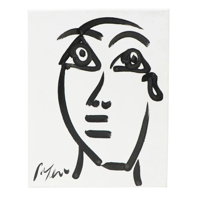 Peter Keil Abstract Portrait Acrylic Painting