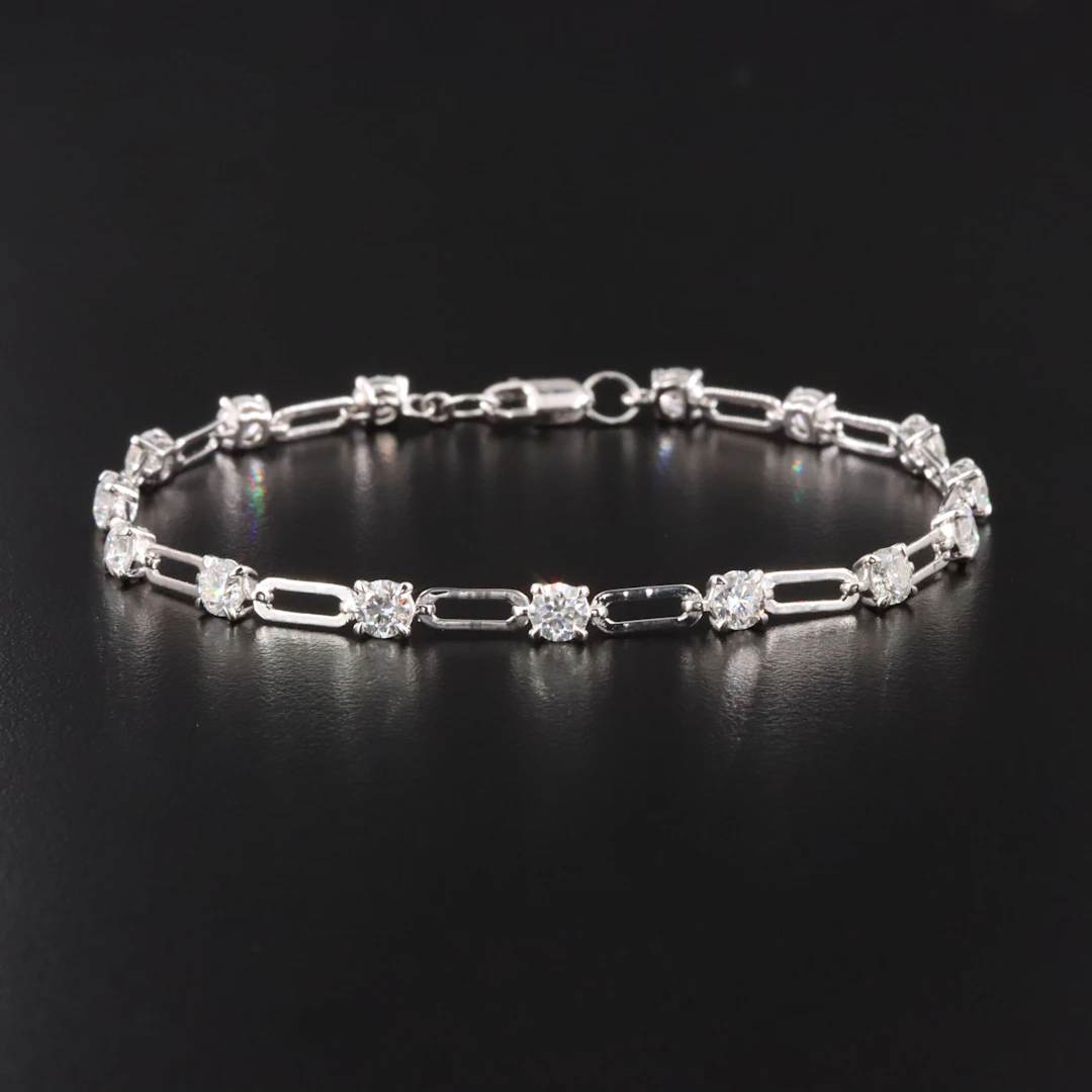 14K 3.00 CTW Lab Grown Diamond Bracelet with IGI Report
