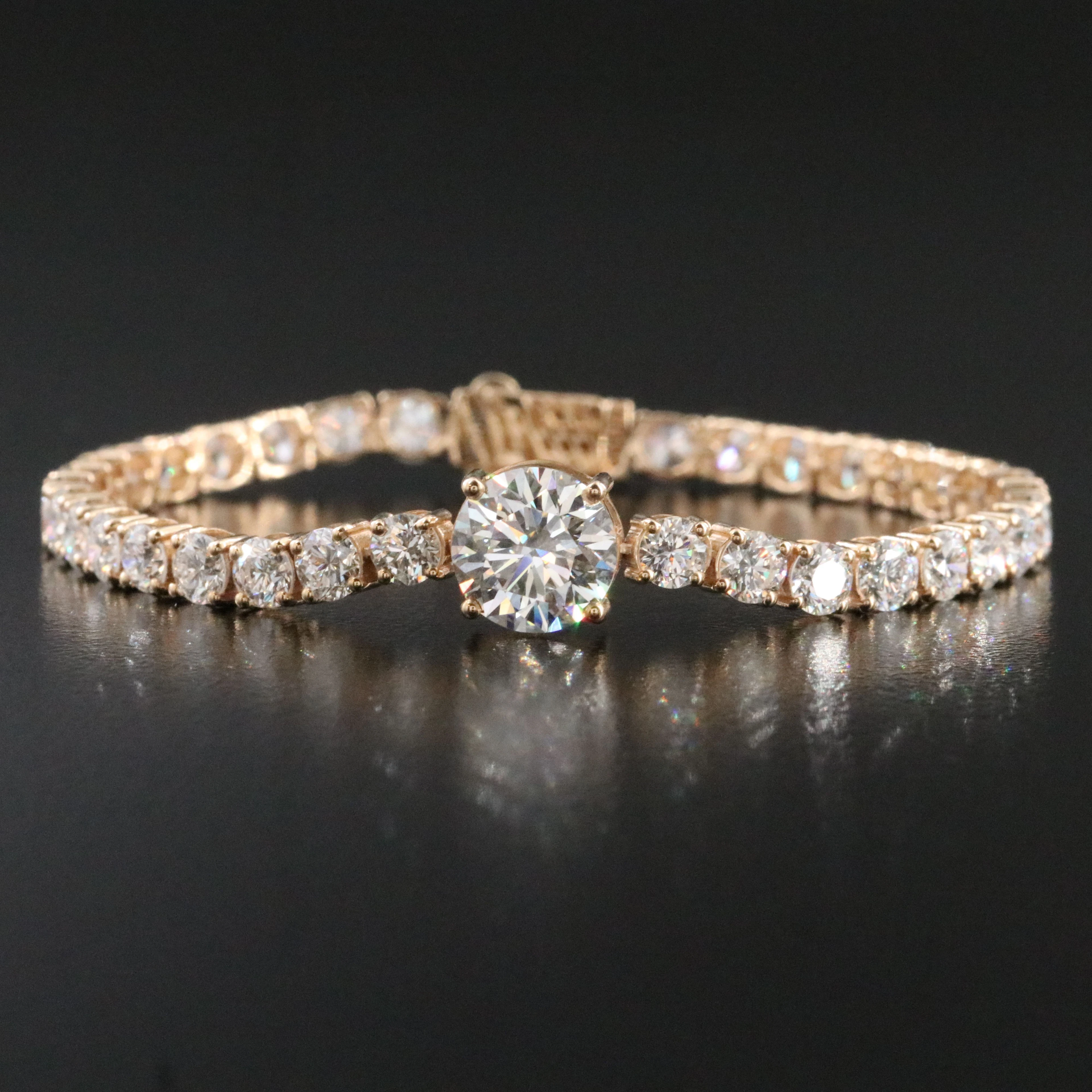 14K 8.28 CTW Lab Grown Diamond Bracelet with IGI Report