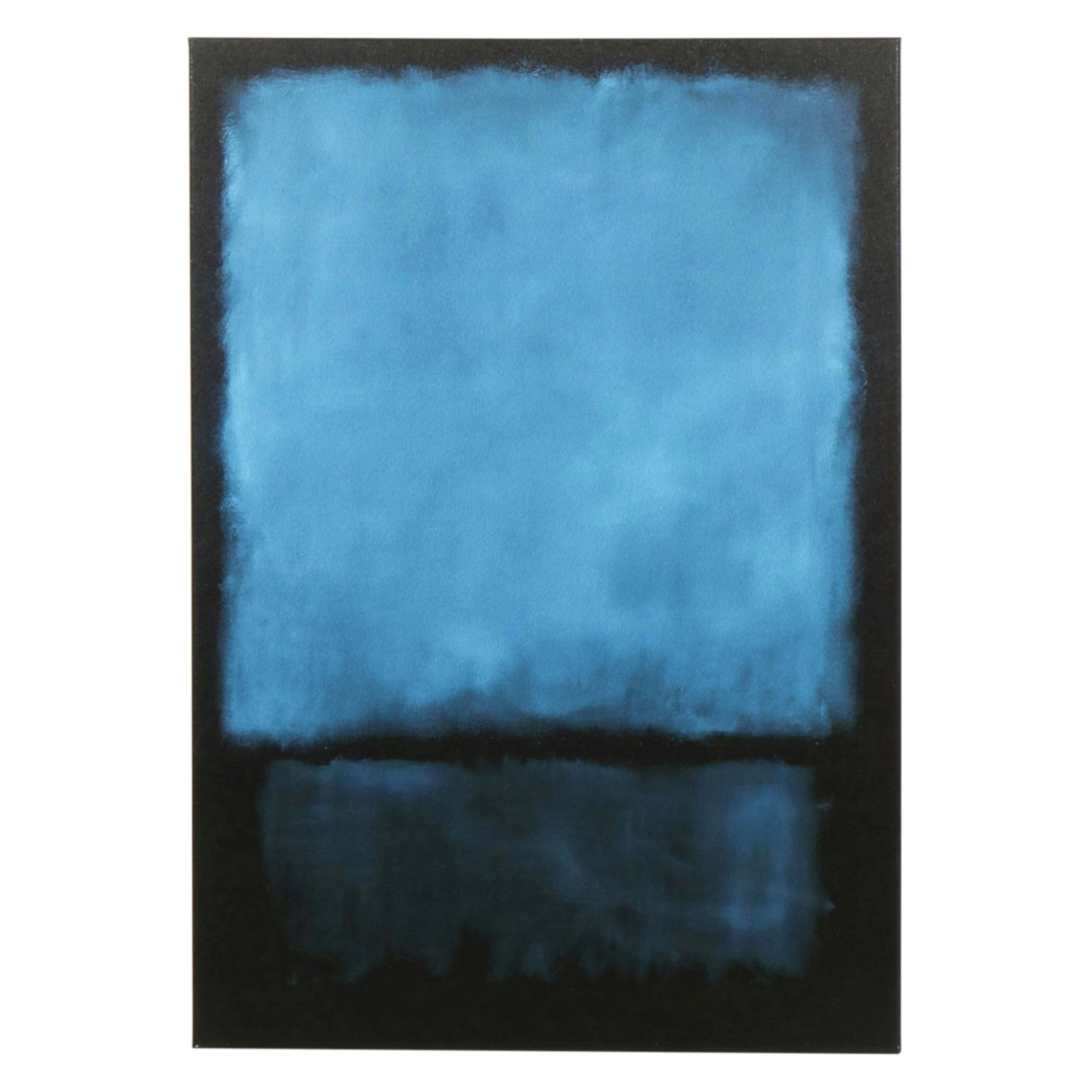 Giclée Canvas Print in the Style of Mark Rothko Color Field "Blue and Black"