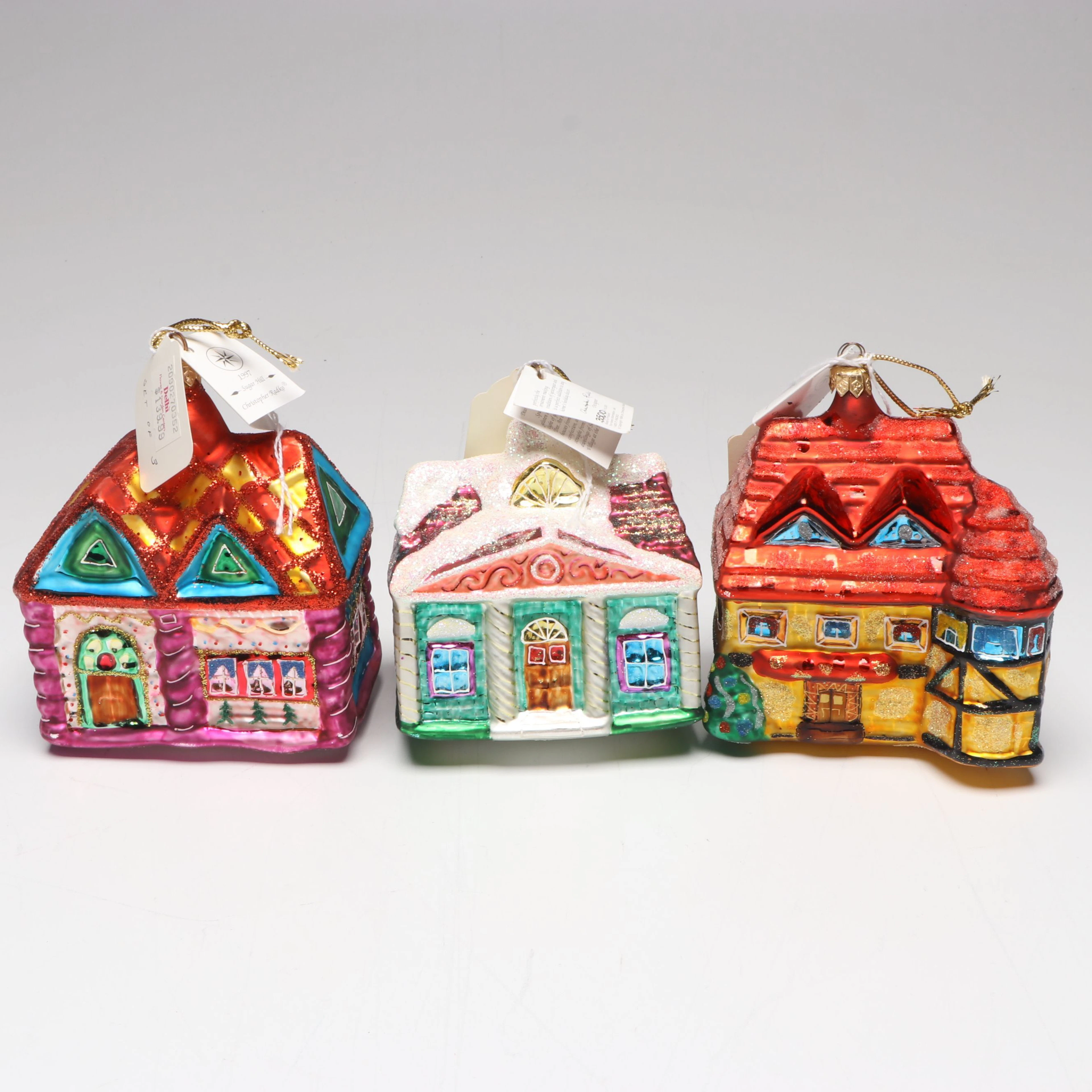 Christopher Radko "House Inn" and More Sugar Hill Blown Glass Ornaments