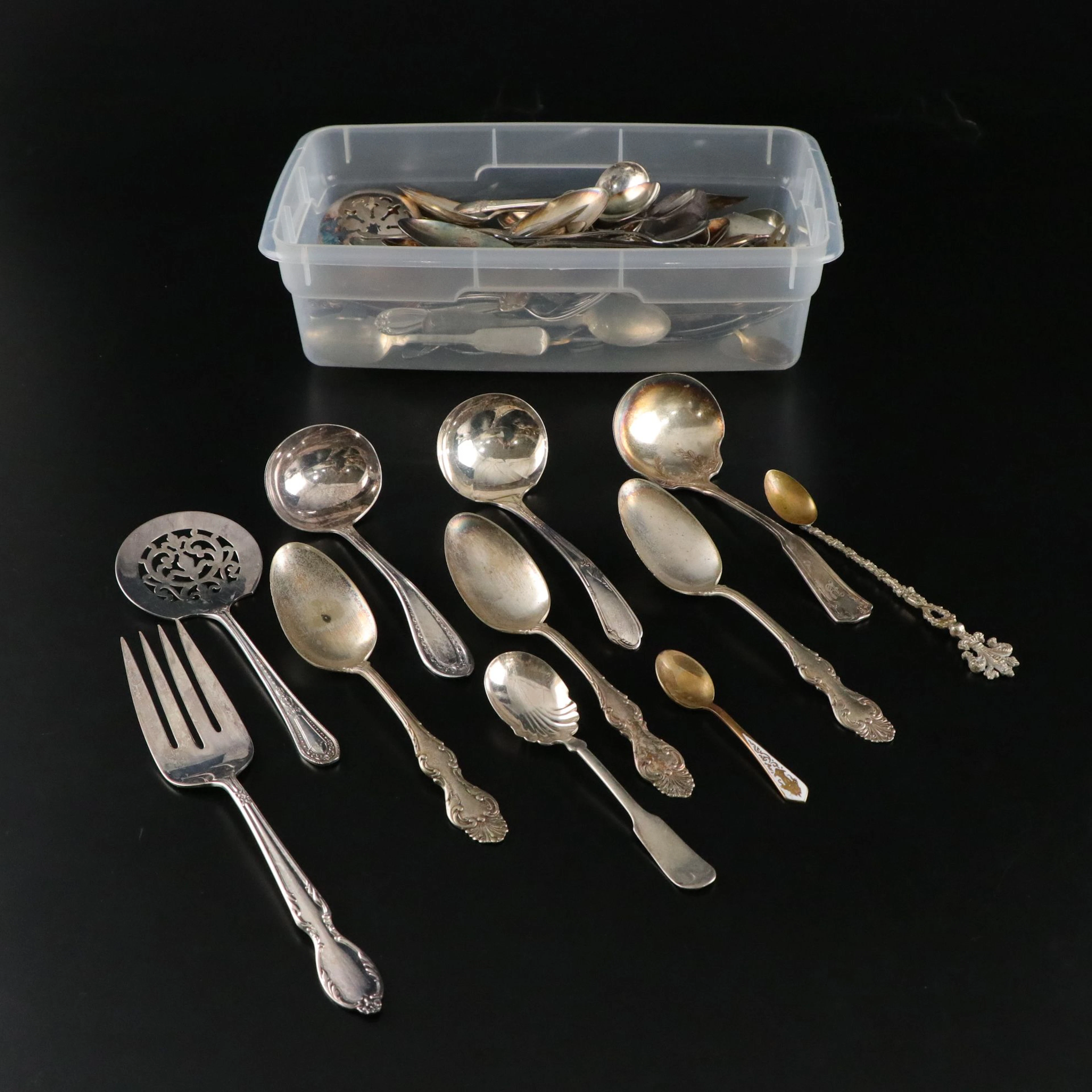 Silver Plated Spoons, Forks, Serving Utensils, Vegetable Server, Ladles, & More