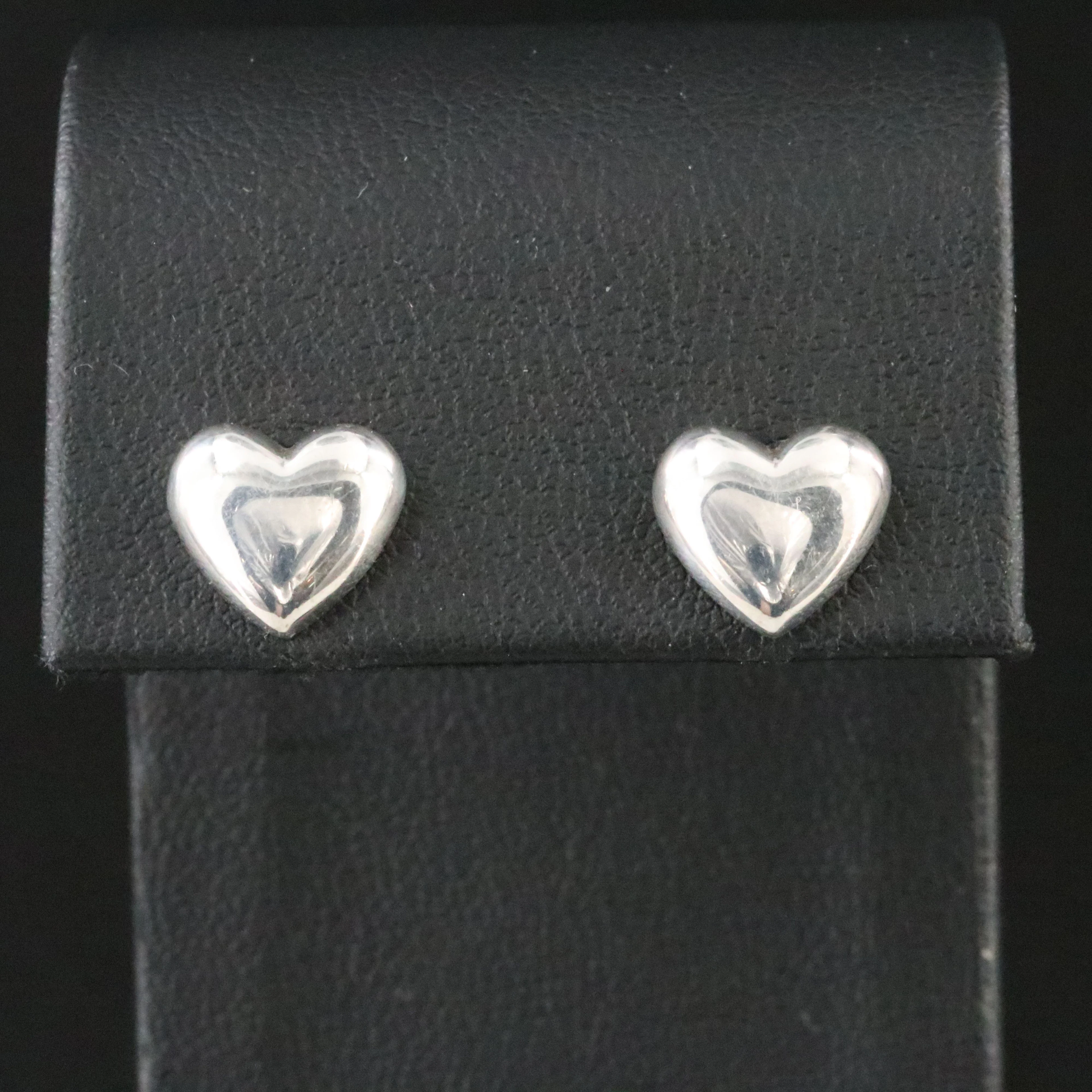 Tiffany & Co. Sterling Puffy Heart Earrings