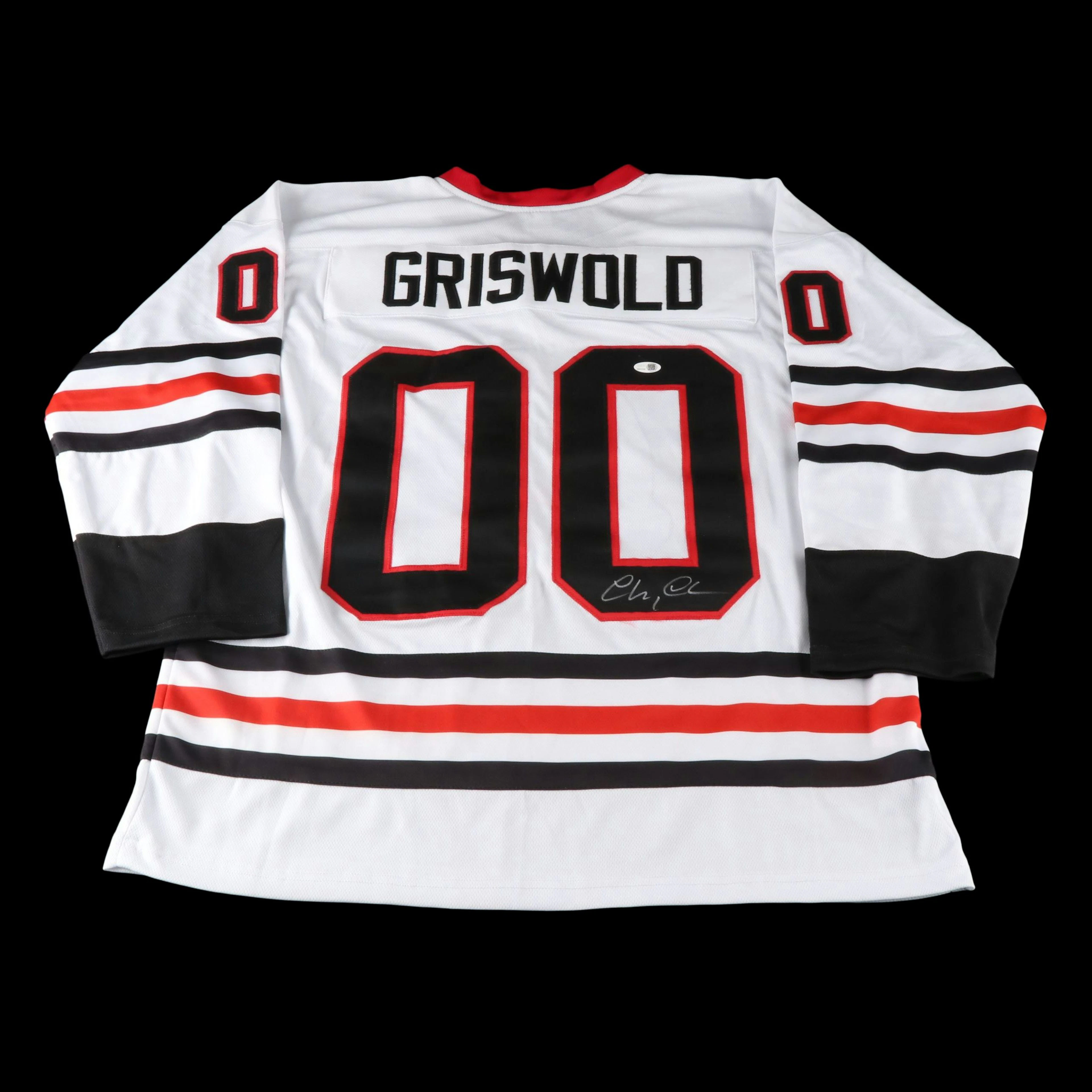 Chevy Chase Signed "Christmas Vacation: Clark Griswold" Hockey Jersey, JSA