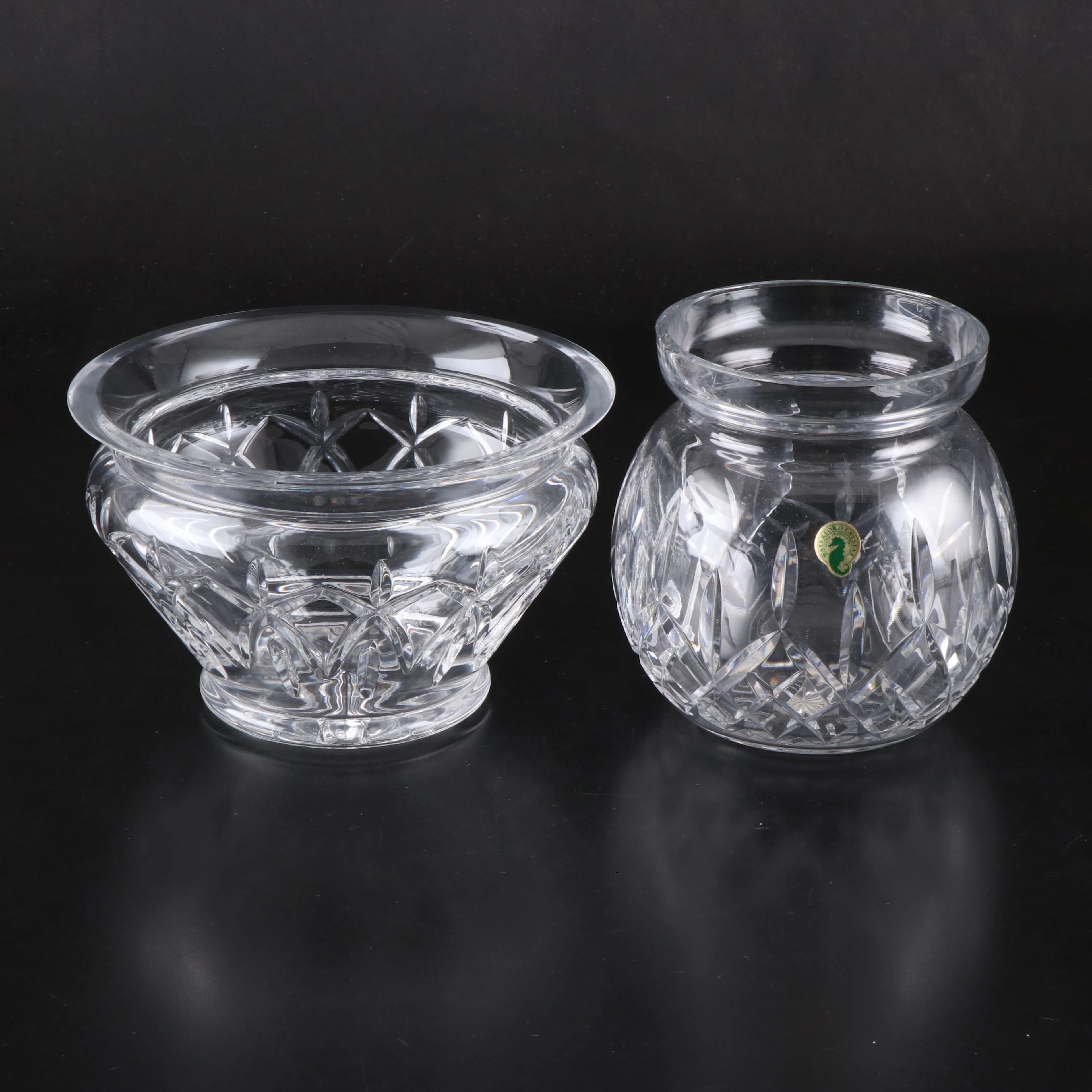 Waterford "Lismore" and "Araglin" Crystal Vases