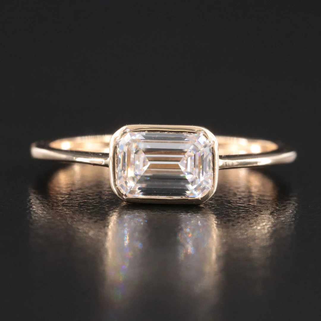 14K 1.11 CT Lab Grown Diamond Ring with IGI Report