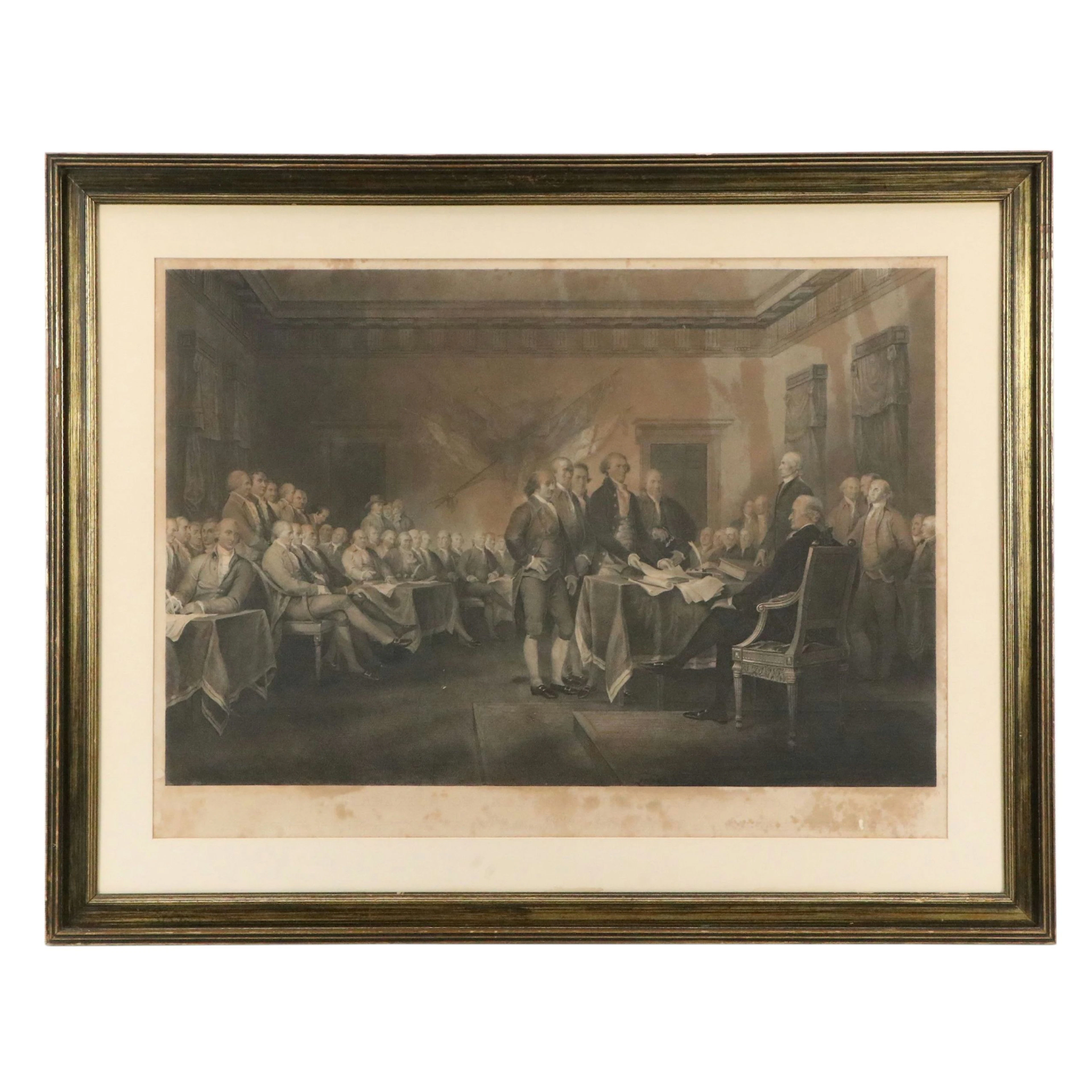 Ormsby Engraving "Declaration of Independence" After John Trumbull, 1876