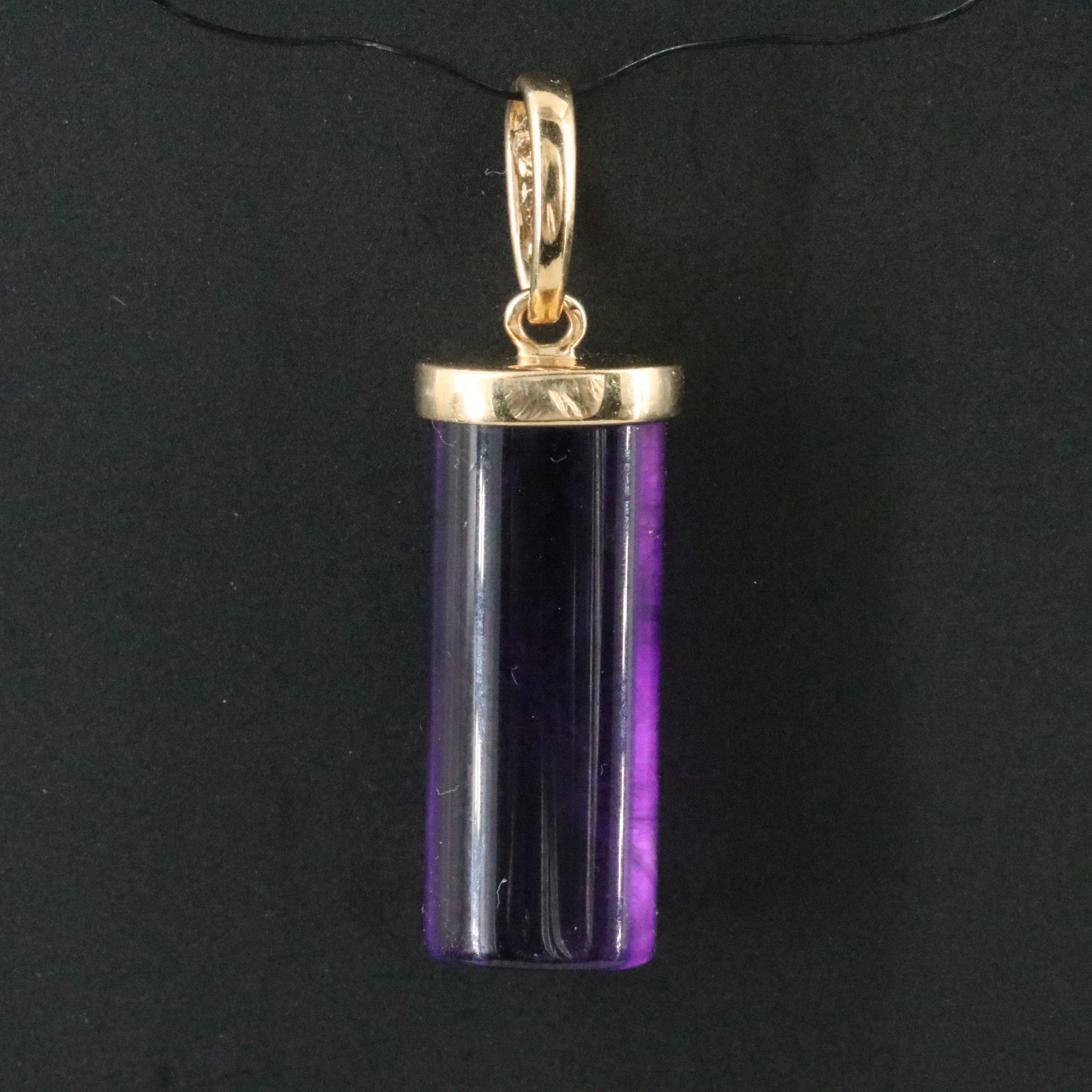 10K Amethyst Drop Pendant