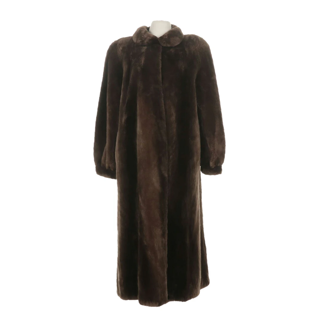 Phantom Sheared Beaver Fur Long Coat by Grosvenor Canada