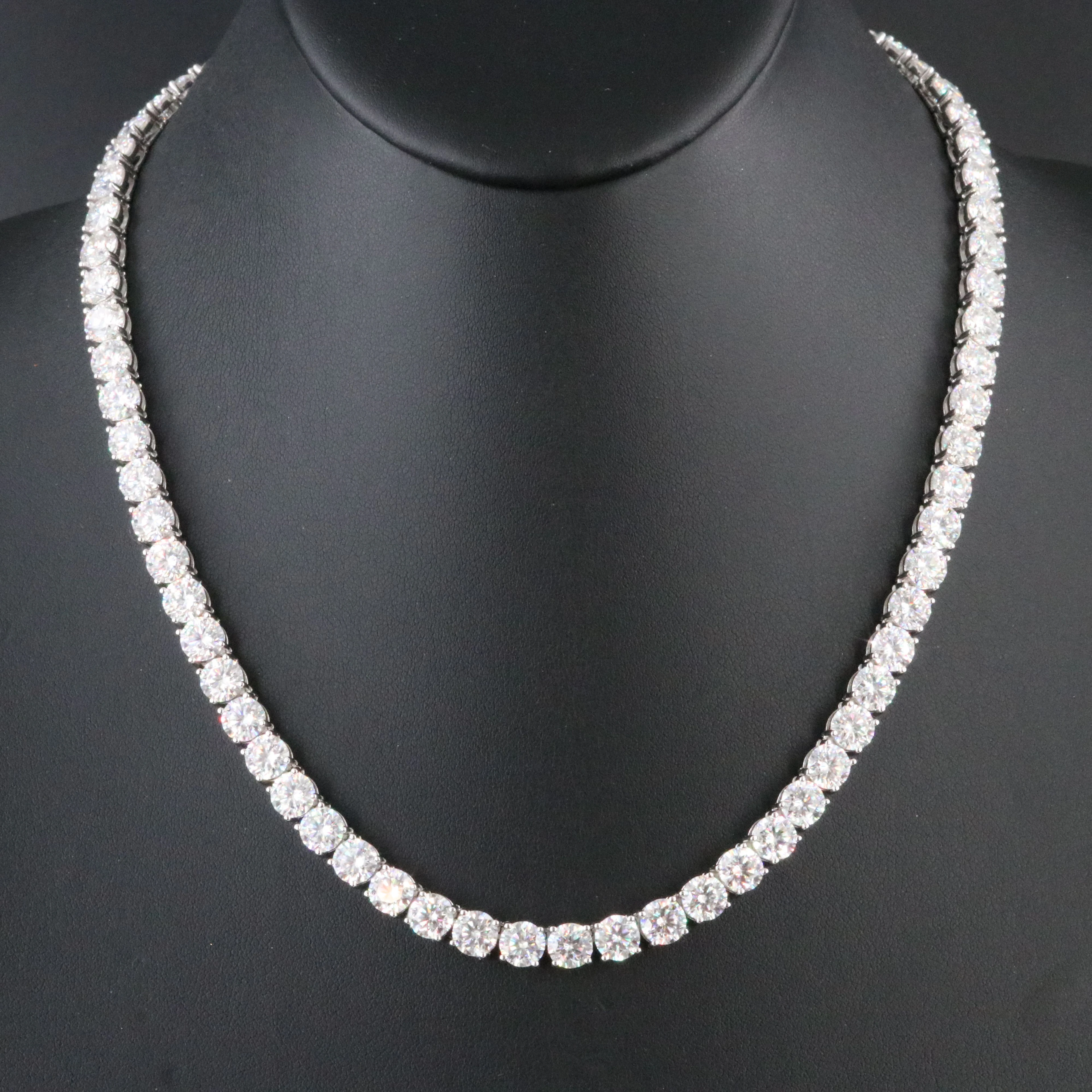 Sterling Moissanite Line Necklace