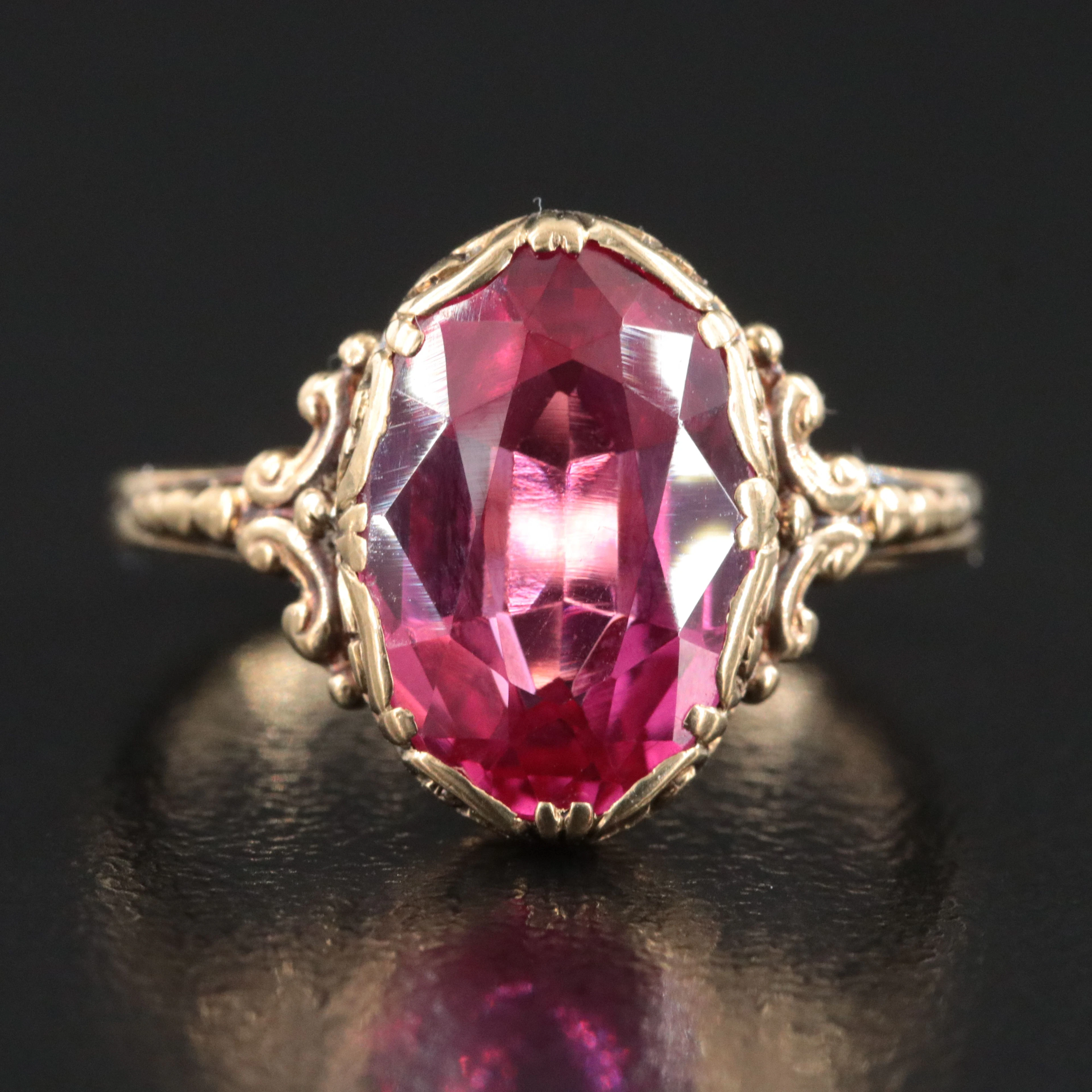 8K Ruby Solitaire Ring