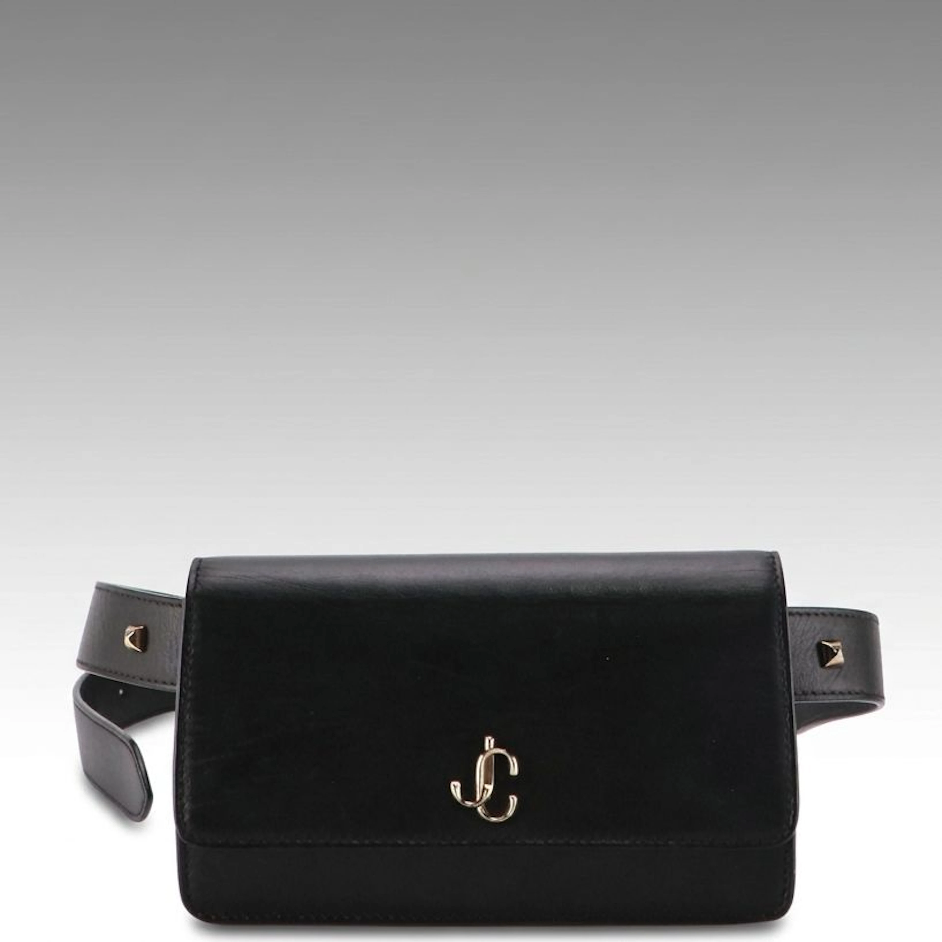 Jimmy Choo Varenne Belt Bag in Black Calfskin Leather