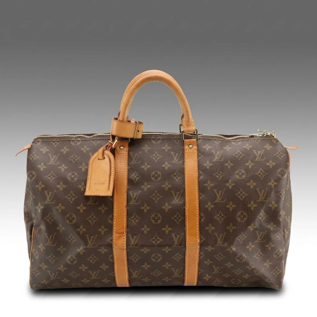 Louis Vuitton Keepall 50 in Monogram Canvas and Vachetta Leather, Vintage