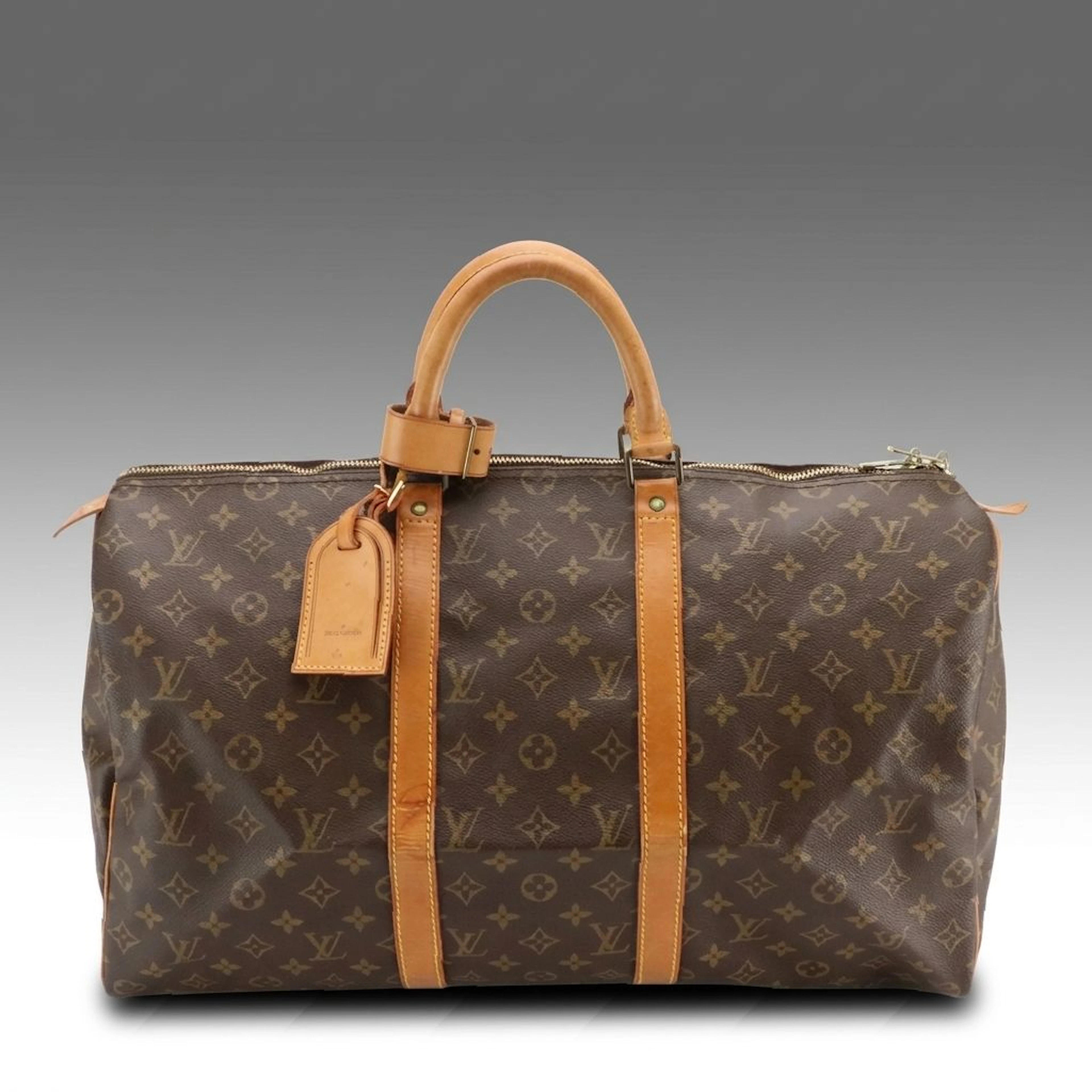 Louis Vuitton Keepall 50 in Monogram Canvas and Vachetta Leather, Vintage