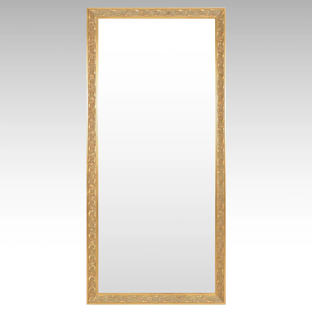 Larson Juhl Ornate Gold Finished Rectangular Wall Mirror
