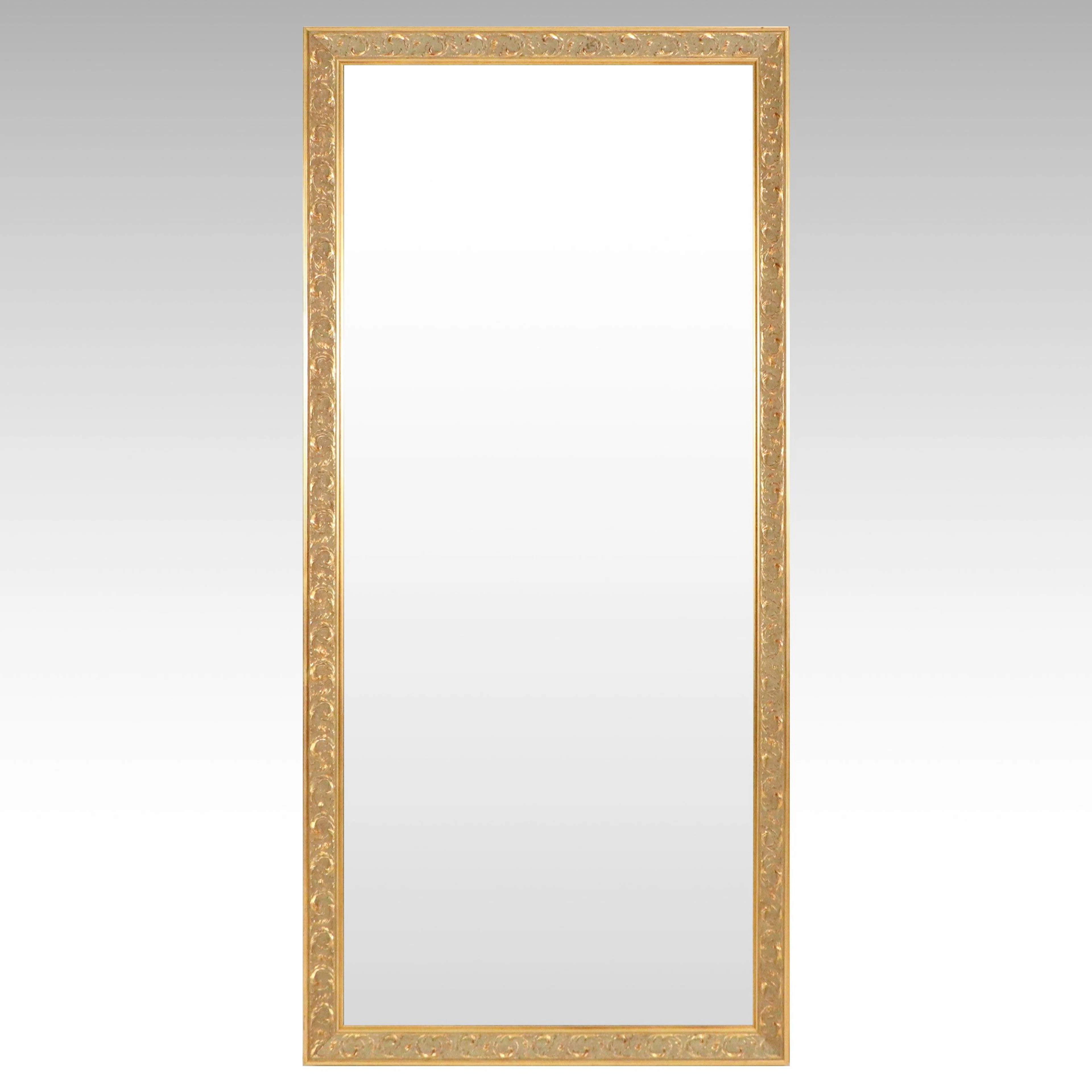 Larson Juhl Ornate Gold Finished Rectangular Wall Mirror