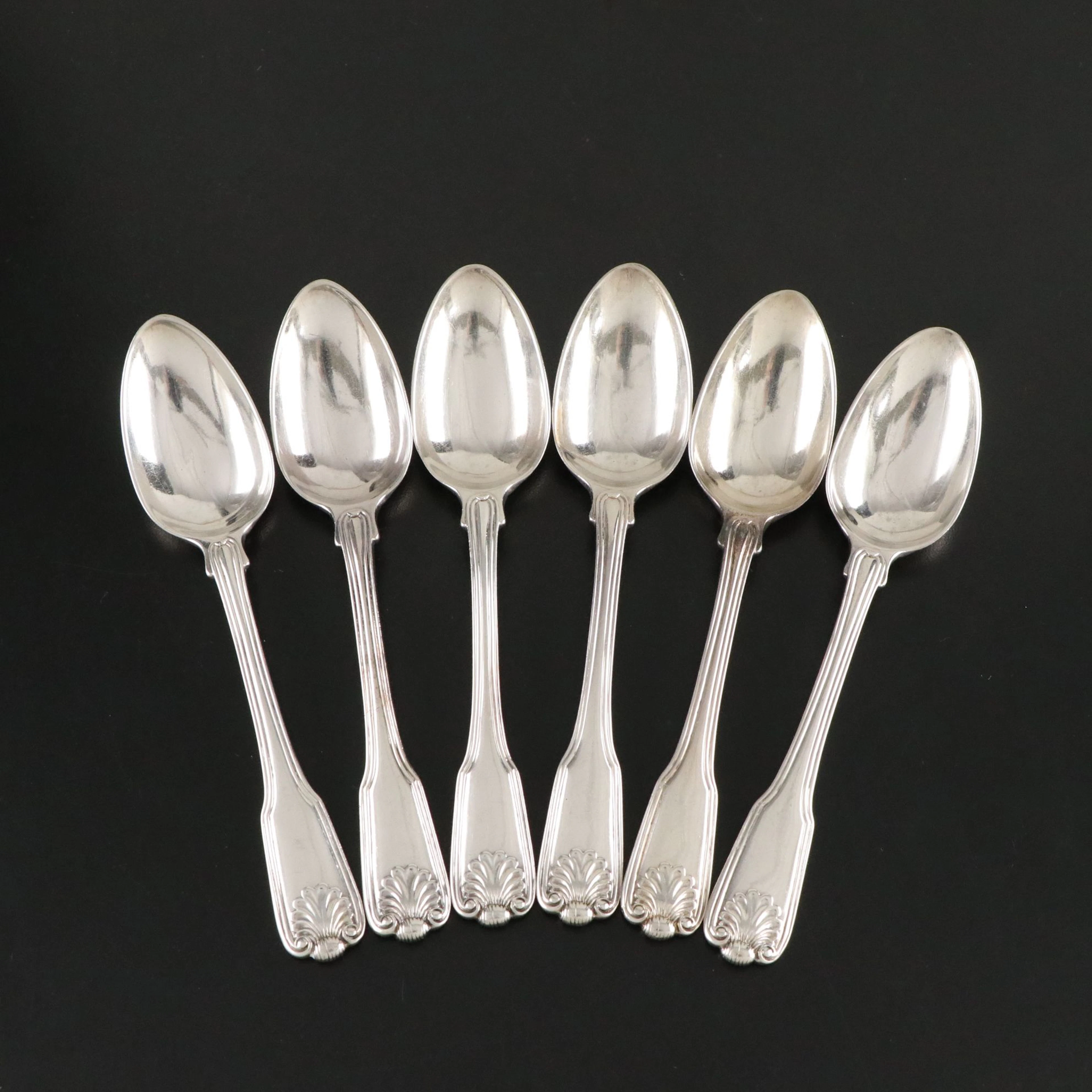 Sterling Silver Richard Crossley & George Smith IV. "Fiddle" Teaspoons