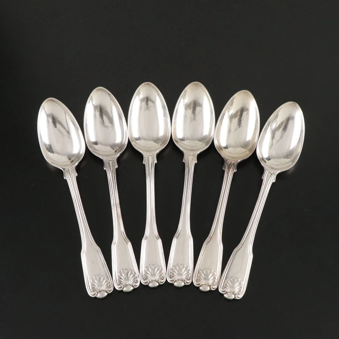 Sterling Silver Richard Crossley & George Smith IV. "Fiddle" Teaspoons