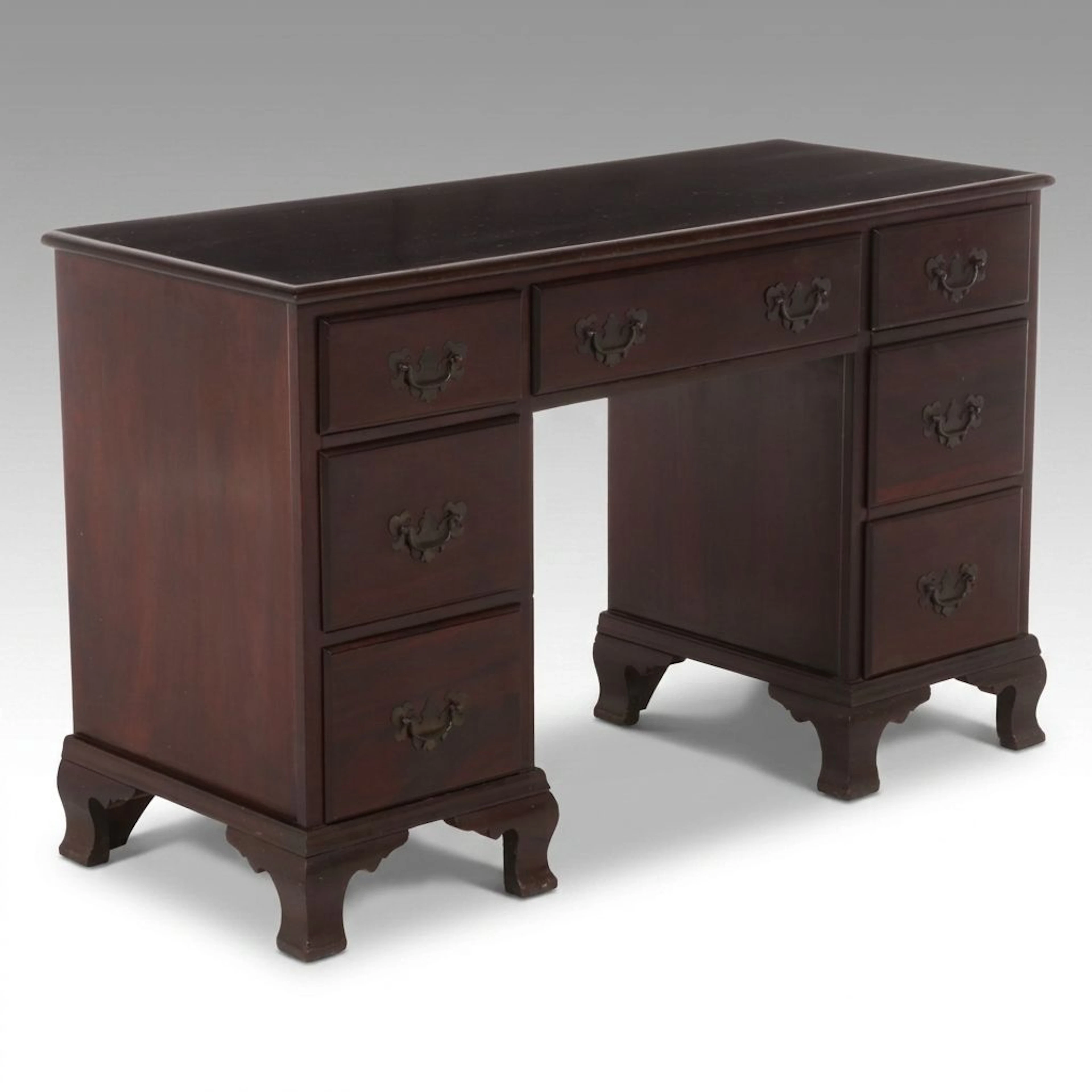Vintage Hungerford Chippendale Style Mahogany Desk