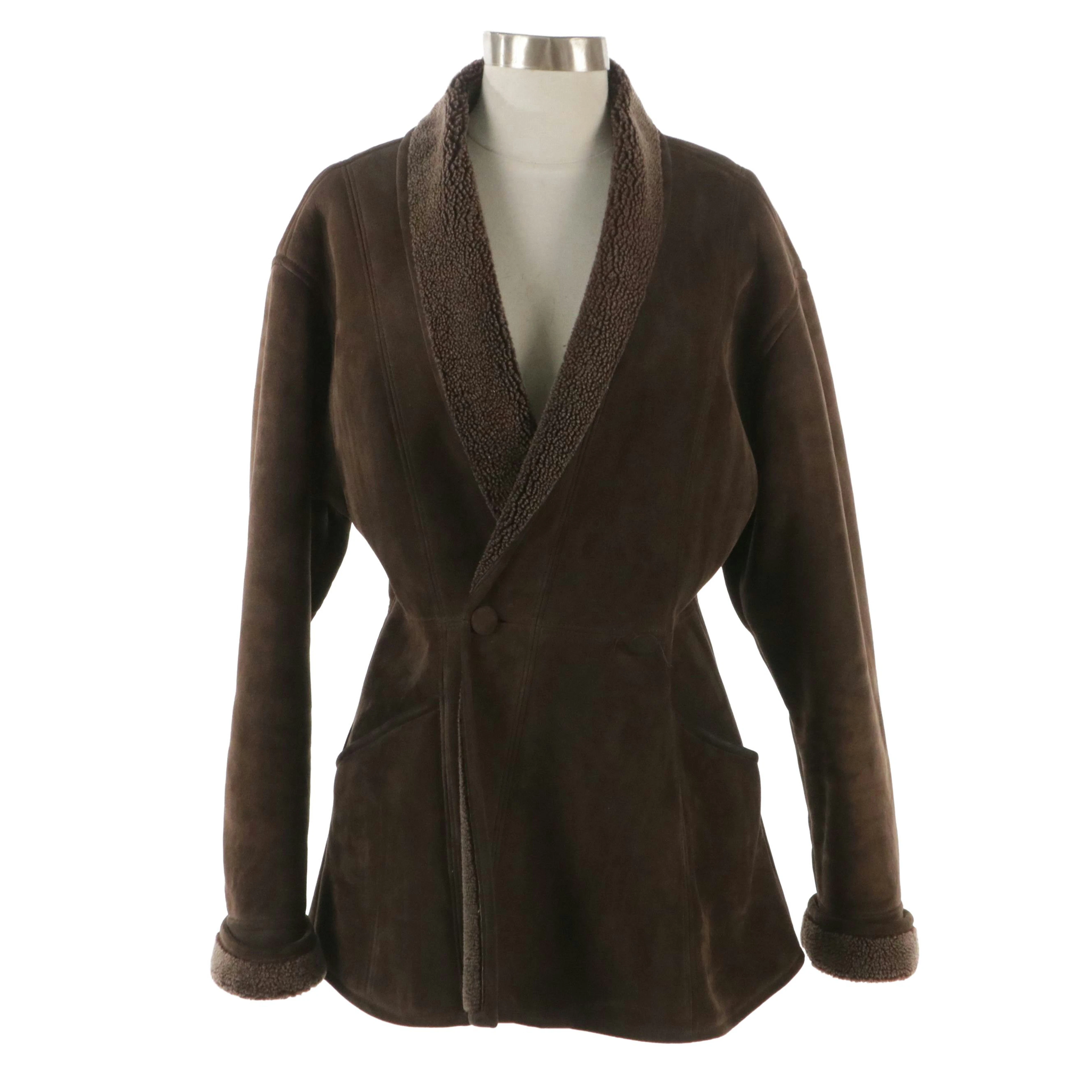 Kenzo Vintage Reversible Brown Shearling Coat
