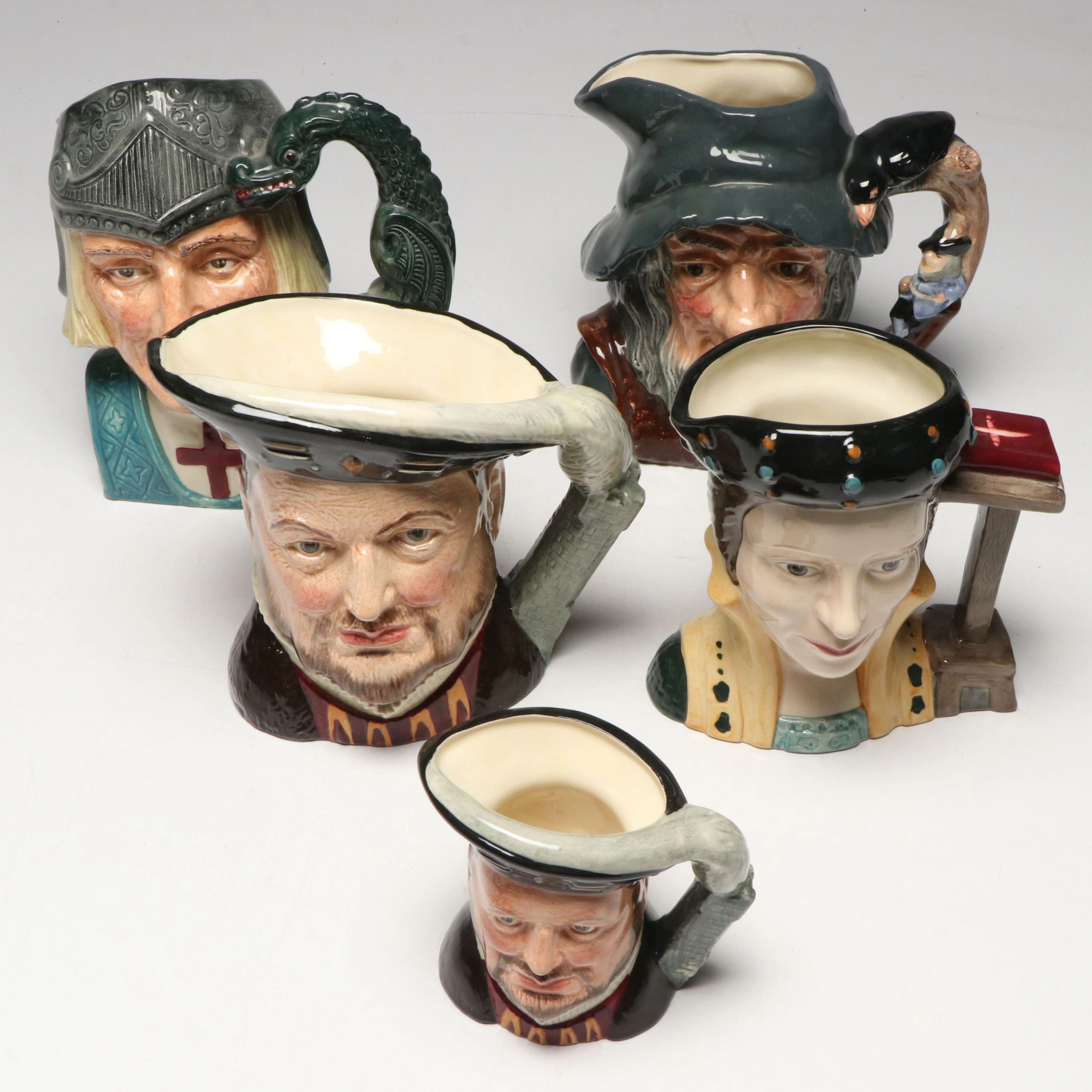 Royal Doulton "Catherine Parr," "Henry VIII," and More Ceramic Toby Jugs