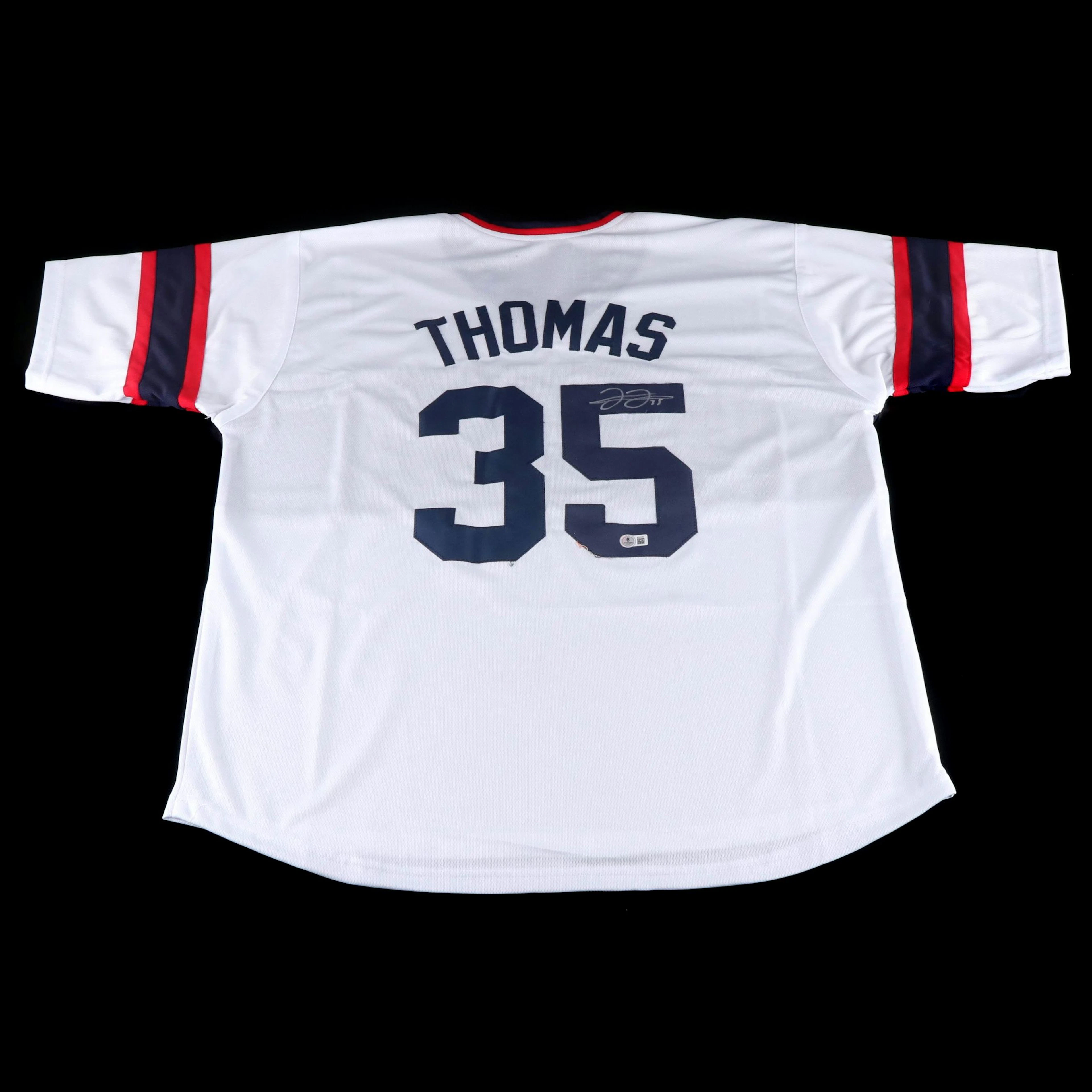 Frank Thomas Signed Chicago White Sox Baseball Jersey, Beckett