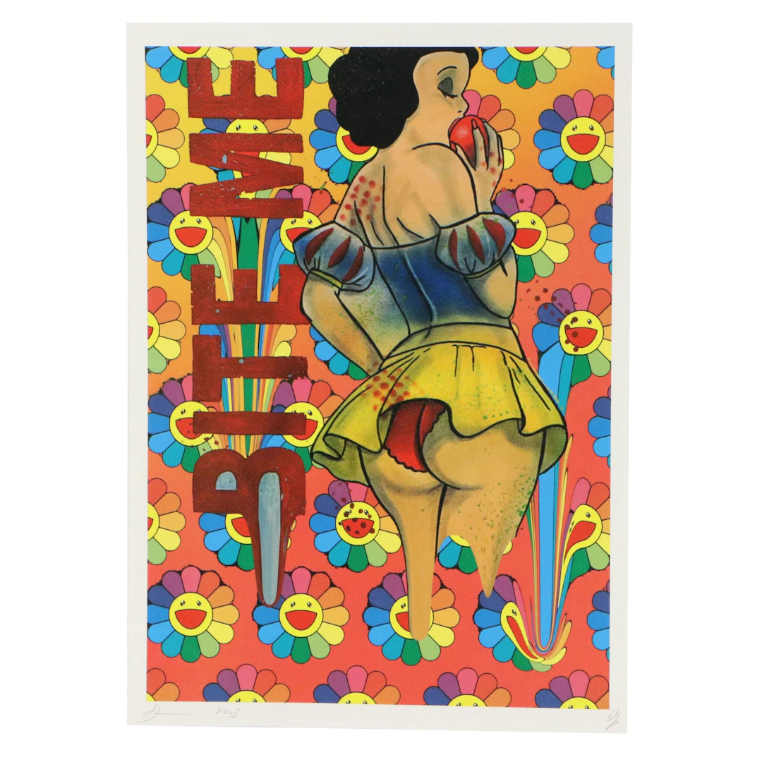 Death NYC Pop Art Graphic Print of Pinup Snow White