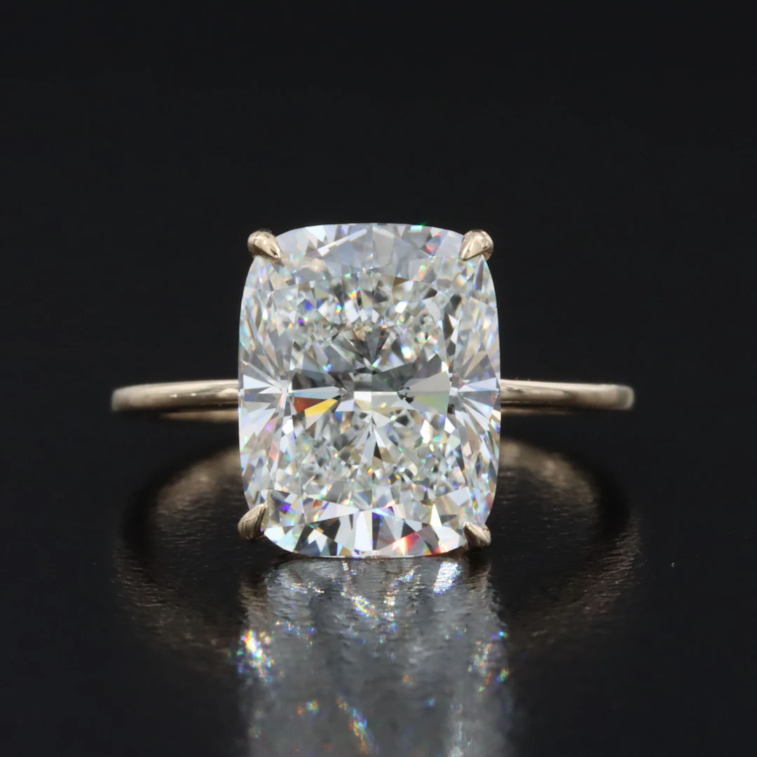 14K 5.07 CT Lab Grown Diamond Solitaire Ring with IGI Report