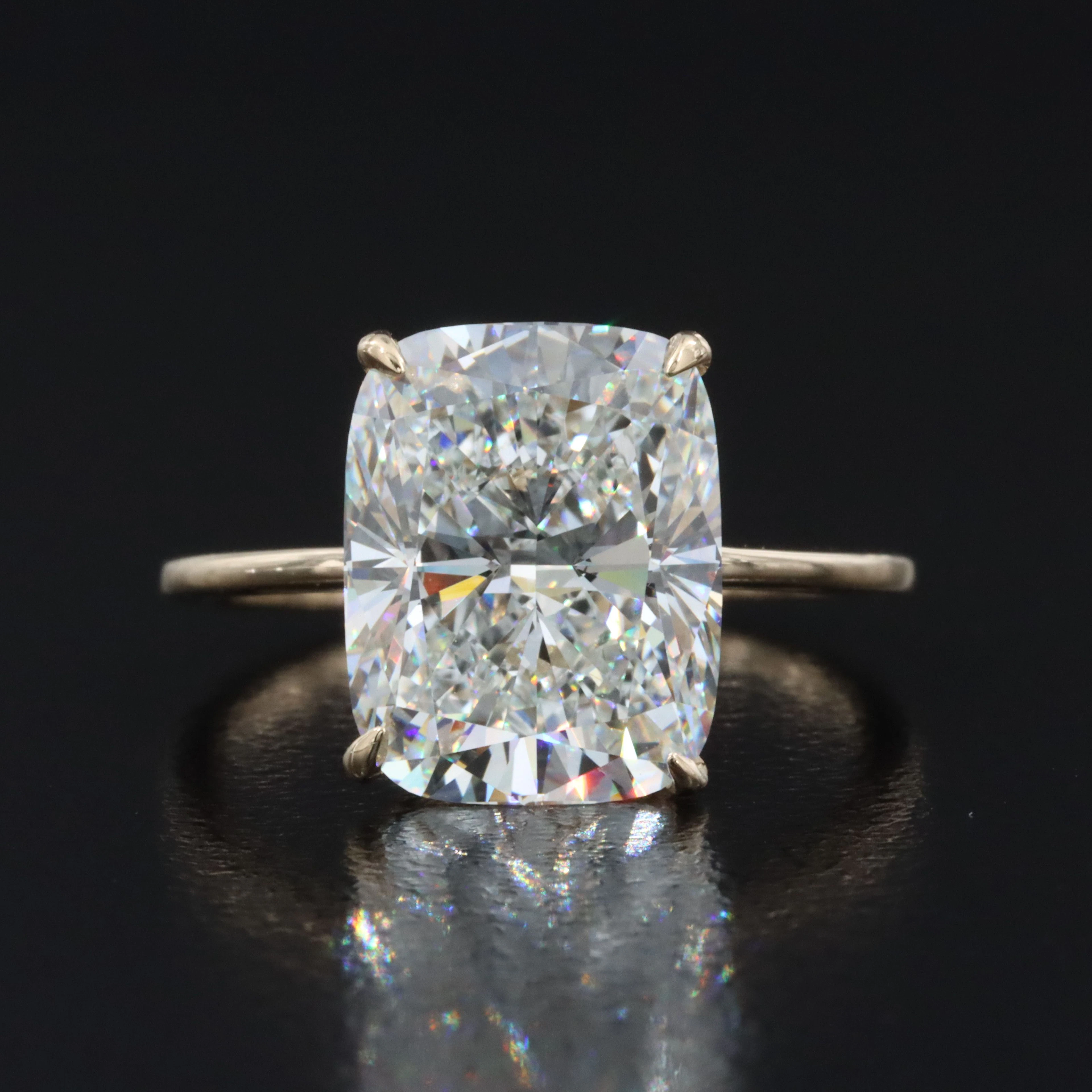 14K 5.07 CT Lab Grown Diamond Solitaire Ring with IGI Report