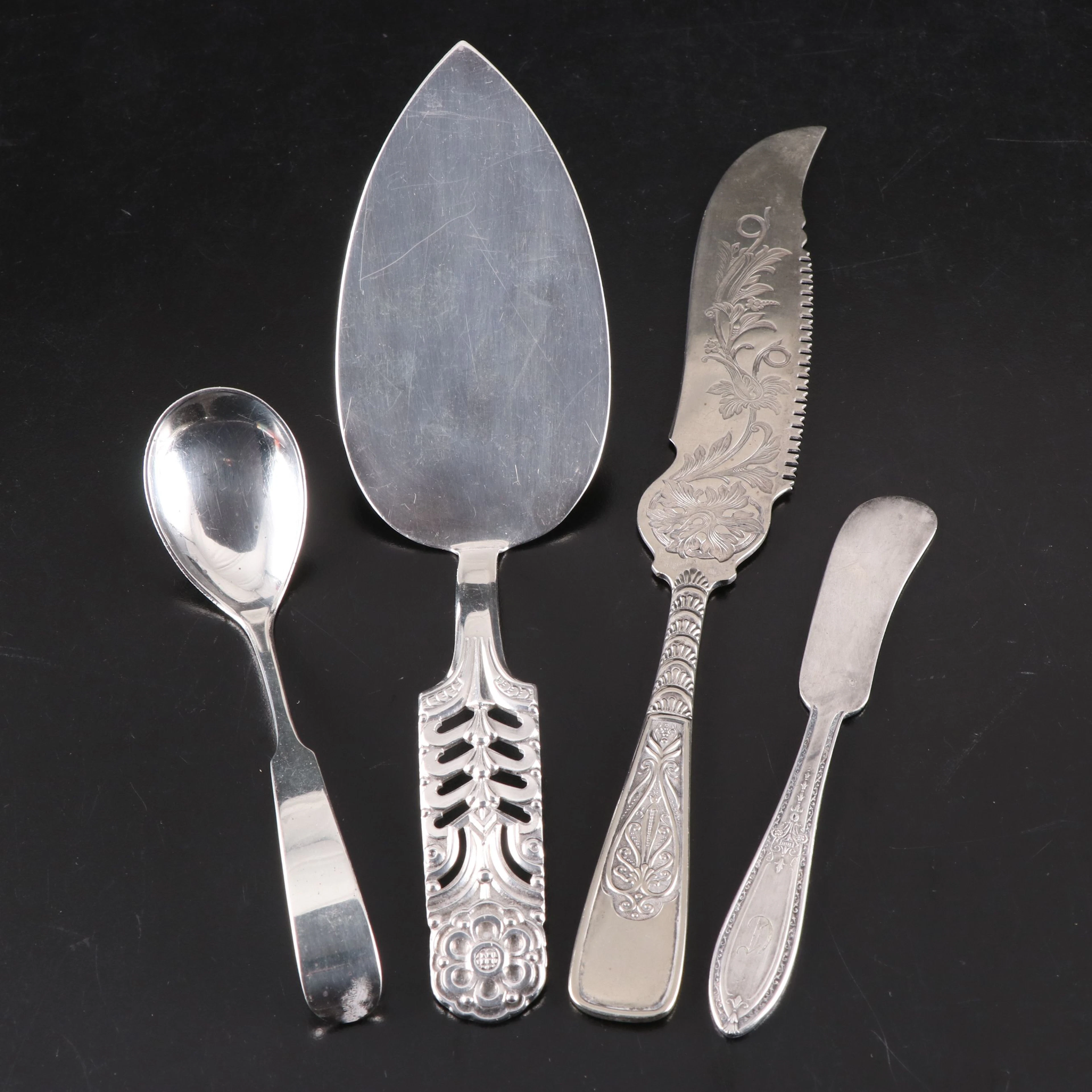 David-Andersen Nordic Modern Sterling Cake Server and More